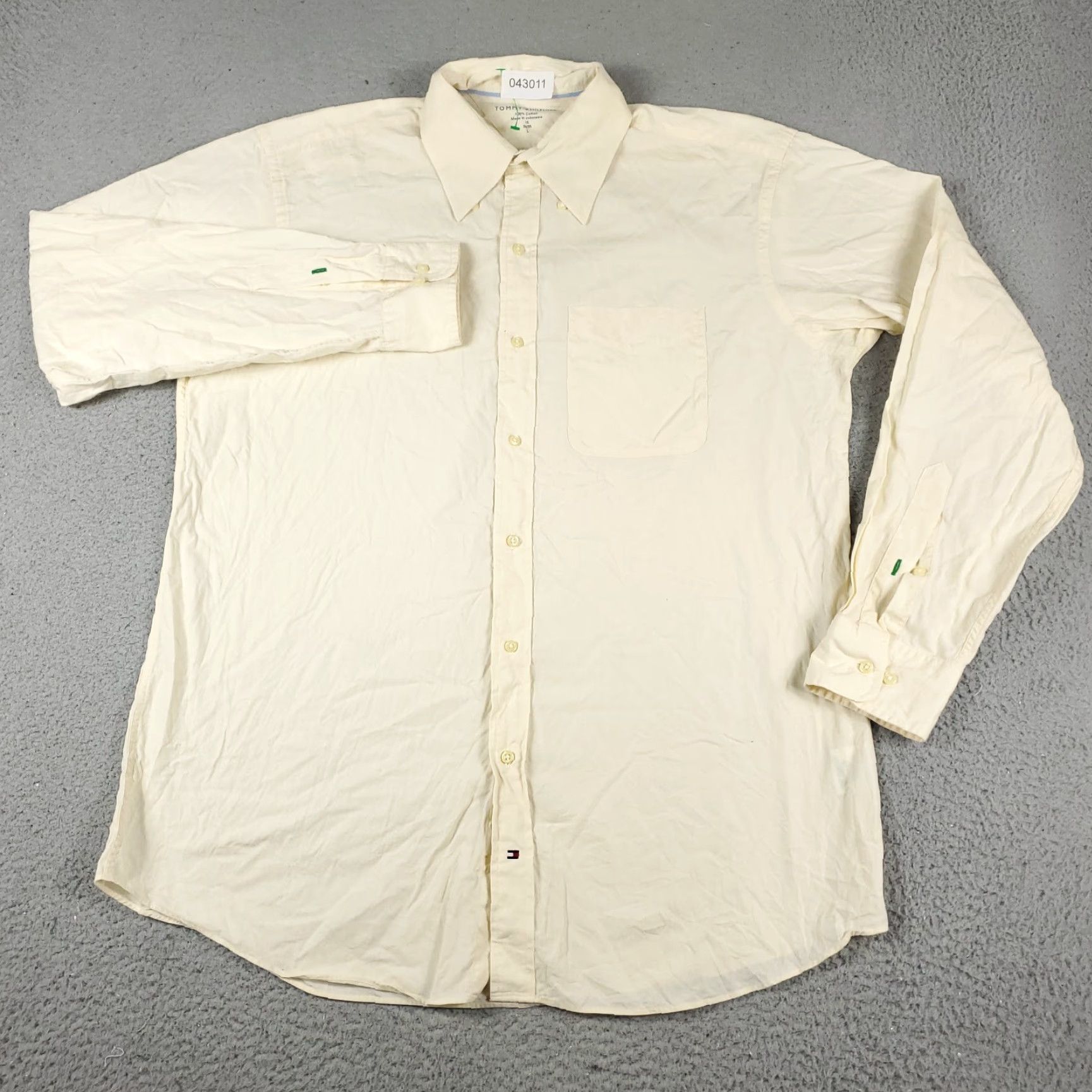 Tommy Hilfiger Tommy Hilfiger Button Up Shirt Mens Large Yellow Casual Long Sleeve Classic Size US L / EU 52-54 / 3 - 2 Thumbnail
