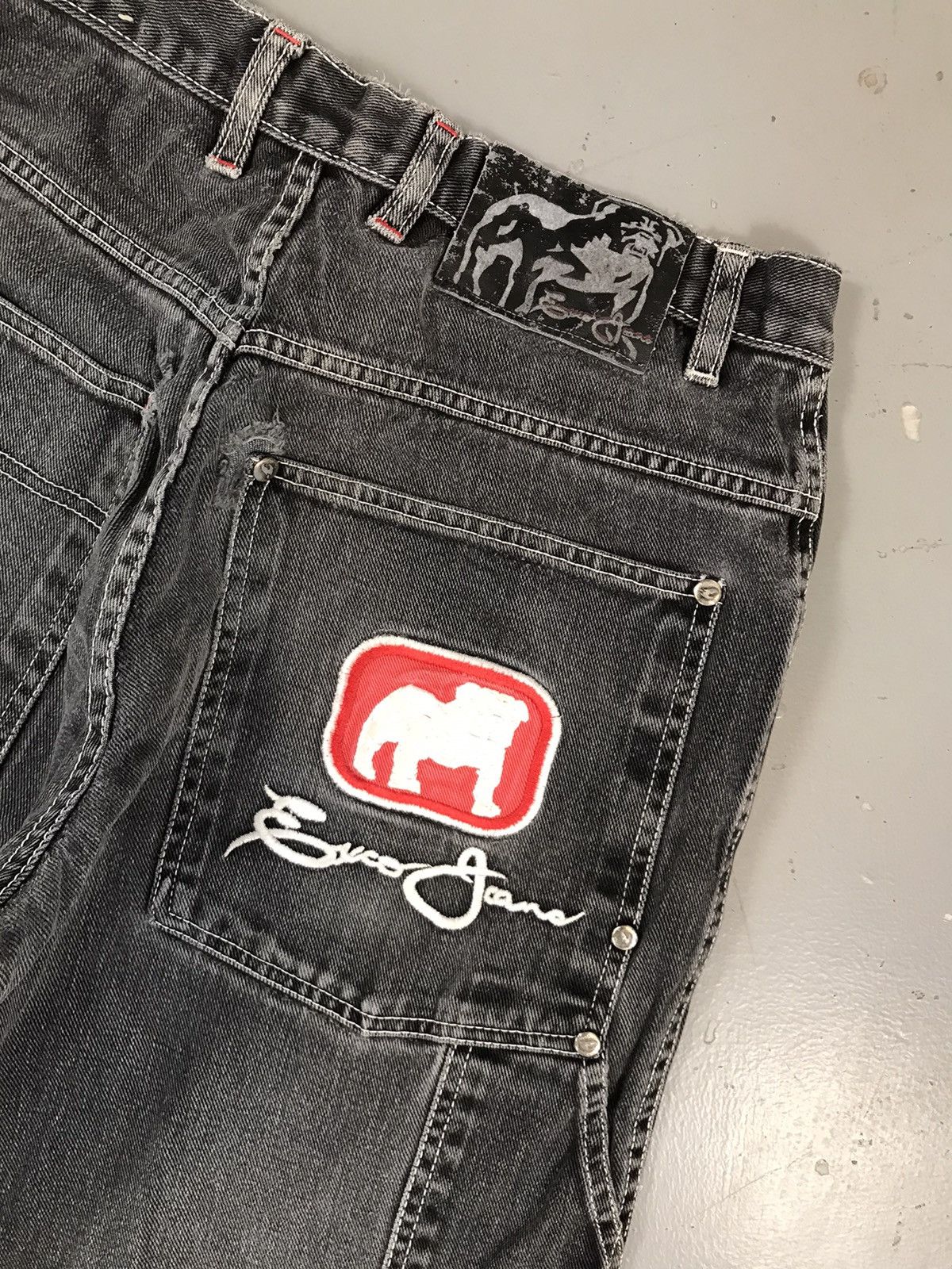 JNCO × Southpole × Vintage Vintage EXCD logo embroidered carpenter denim Size US 30 / EU 46 - 12 Thumbnail