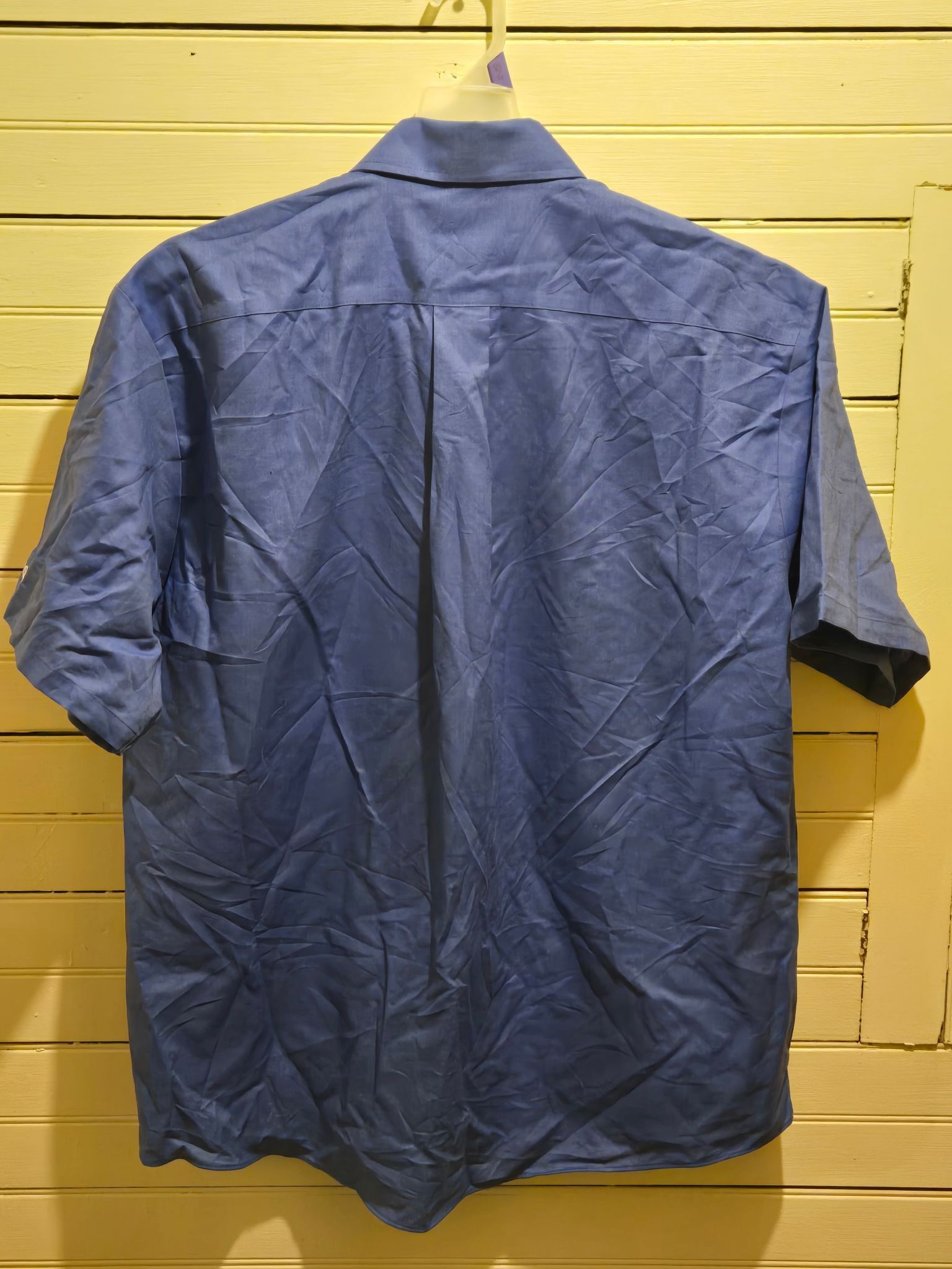 Cintas Cintas Work Shirt Mens 17.5 SS Button Down Blue Embroidered Size US XL / EU 56 / 4 - 3 Thumbnail