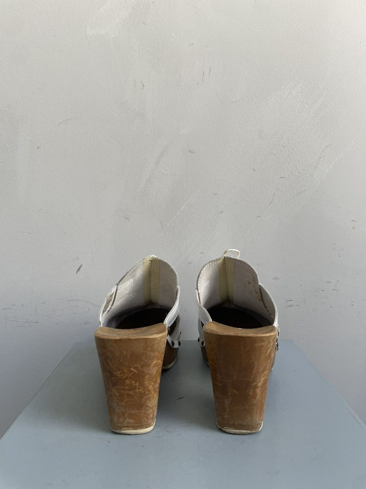 Other Vintage western mules heel clogs wooden guidi style y2k Size US 8 / IT 38 - 5 Thumbnail
