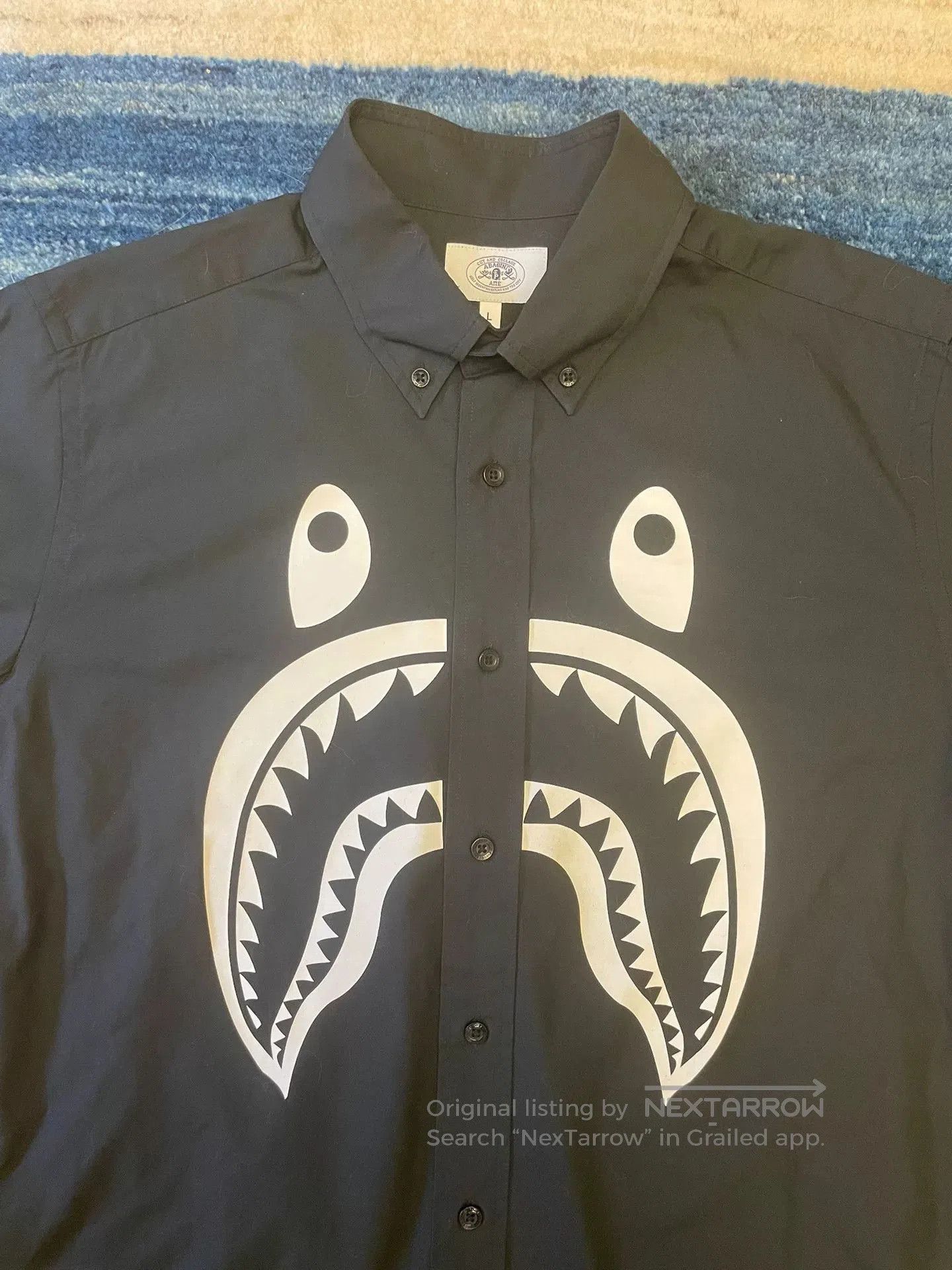 Bape Bape Black Shark Short Sleeve Shirt. Size US L / EU 52-54 / 3 - 2 Thumbnail