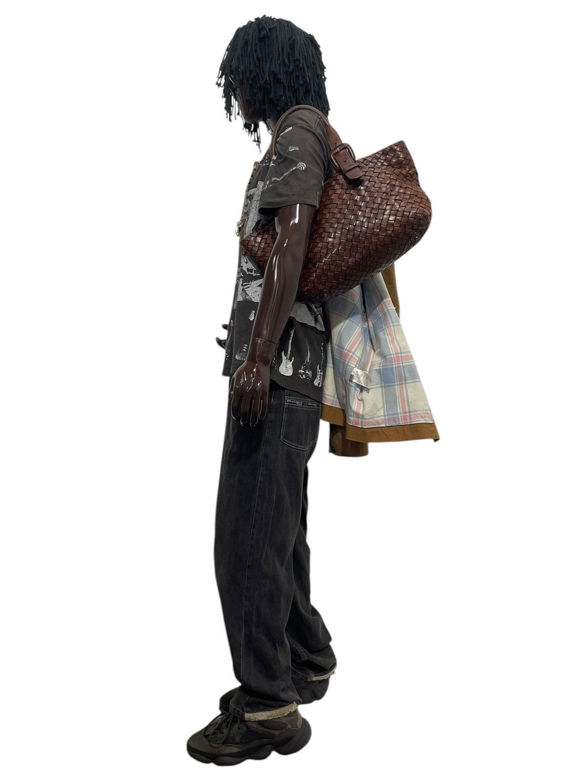 Genuine Leather Full Leather Patina Woven Sazaby Japan Tote Bag 1🟩6 Size ONE SIZE - 3 Thumbnail