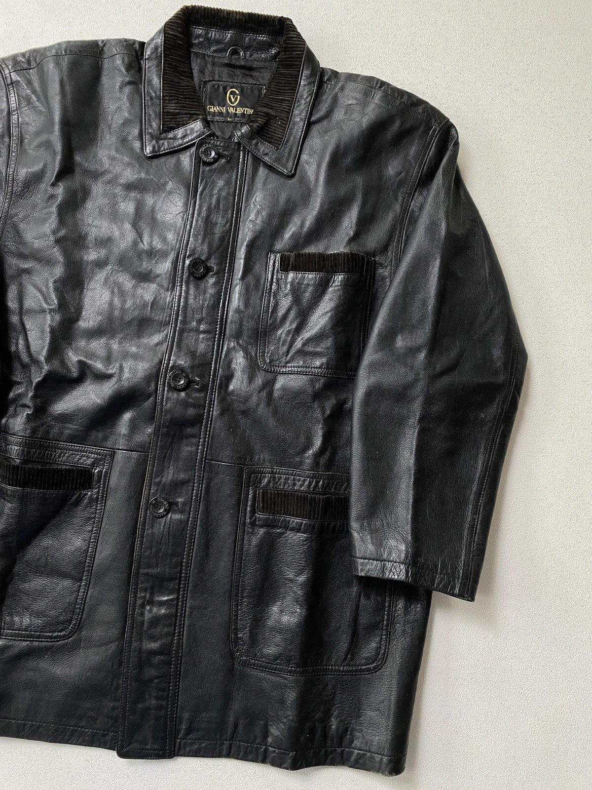 Gianni Valentino ⚡️Vintage Leather Jacket Gianni Valentino⚡️ Size US L / EU 52-54 / 3 - 3 Thumbnail