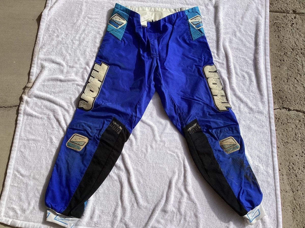 Vintage Vtg 90s Thor racing/riding gear blue logo motorcycle pants Size US 44 / EU 60 - 3 Thumbnail