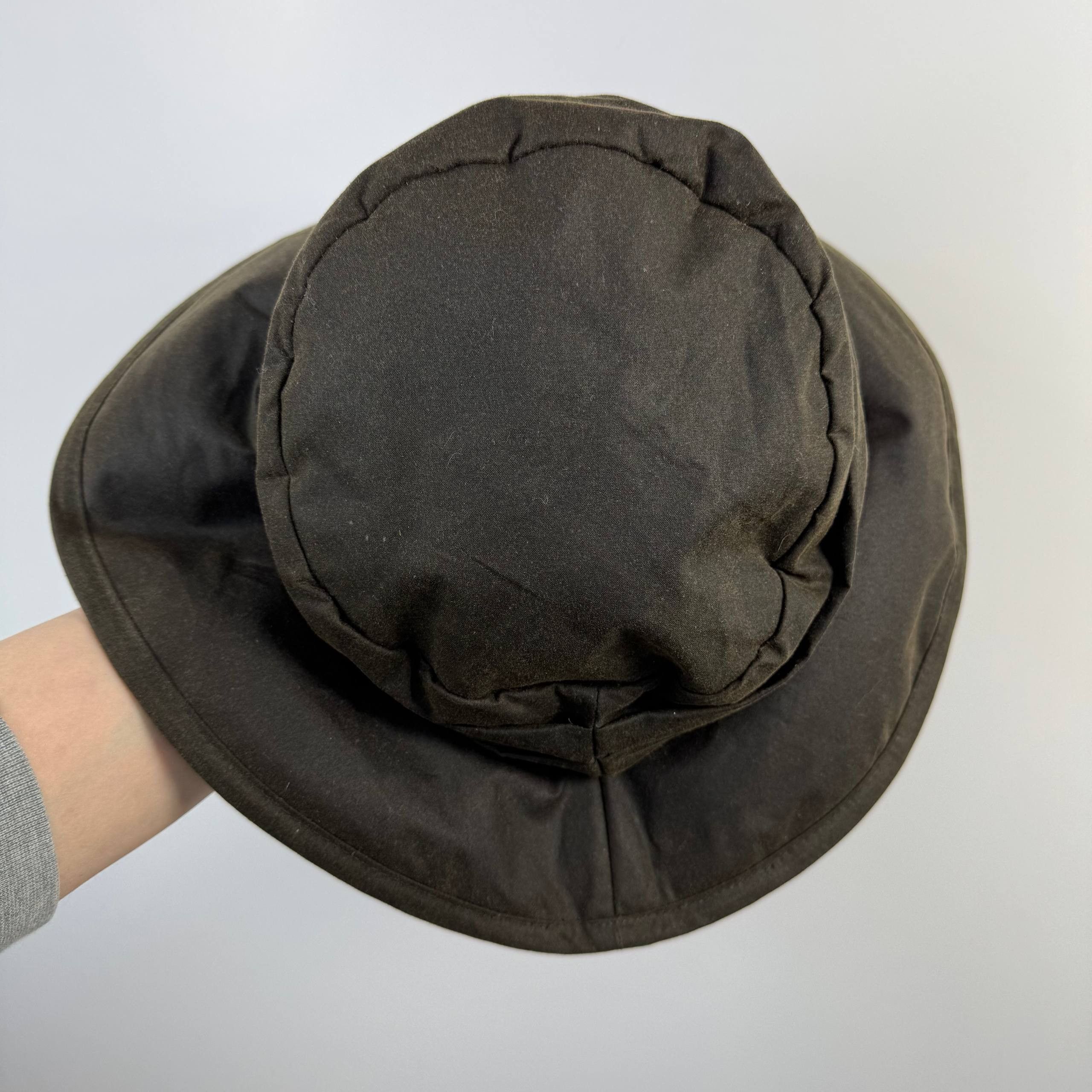 Barbour Barbour Waxed Rain Hat Olive Green Bucket Hat Size L Size 36 - 5 Thumbnail