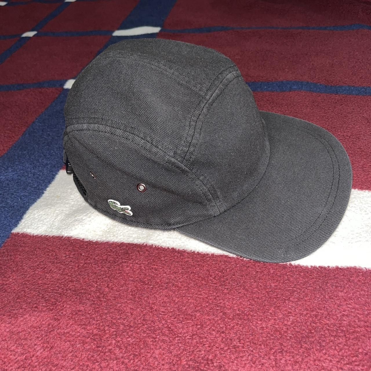 Lacoste × Supreme Supreme Lacoste Pique Knit Camp 5 panel faded black hat Cap Size ONE SIZE - 2 Thumbnail