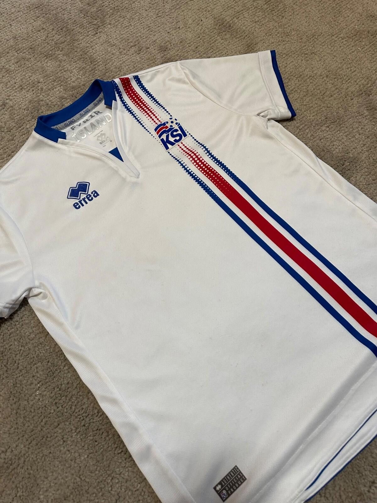Errea ICELAND 2016/17 AWAY FOOTBALL SHIRT SOCCER JERSEY ERREA sz S Size US S / EU 44-46 / 1 - 3 Thumbnail