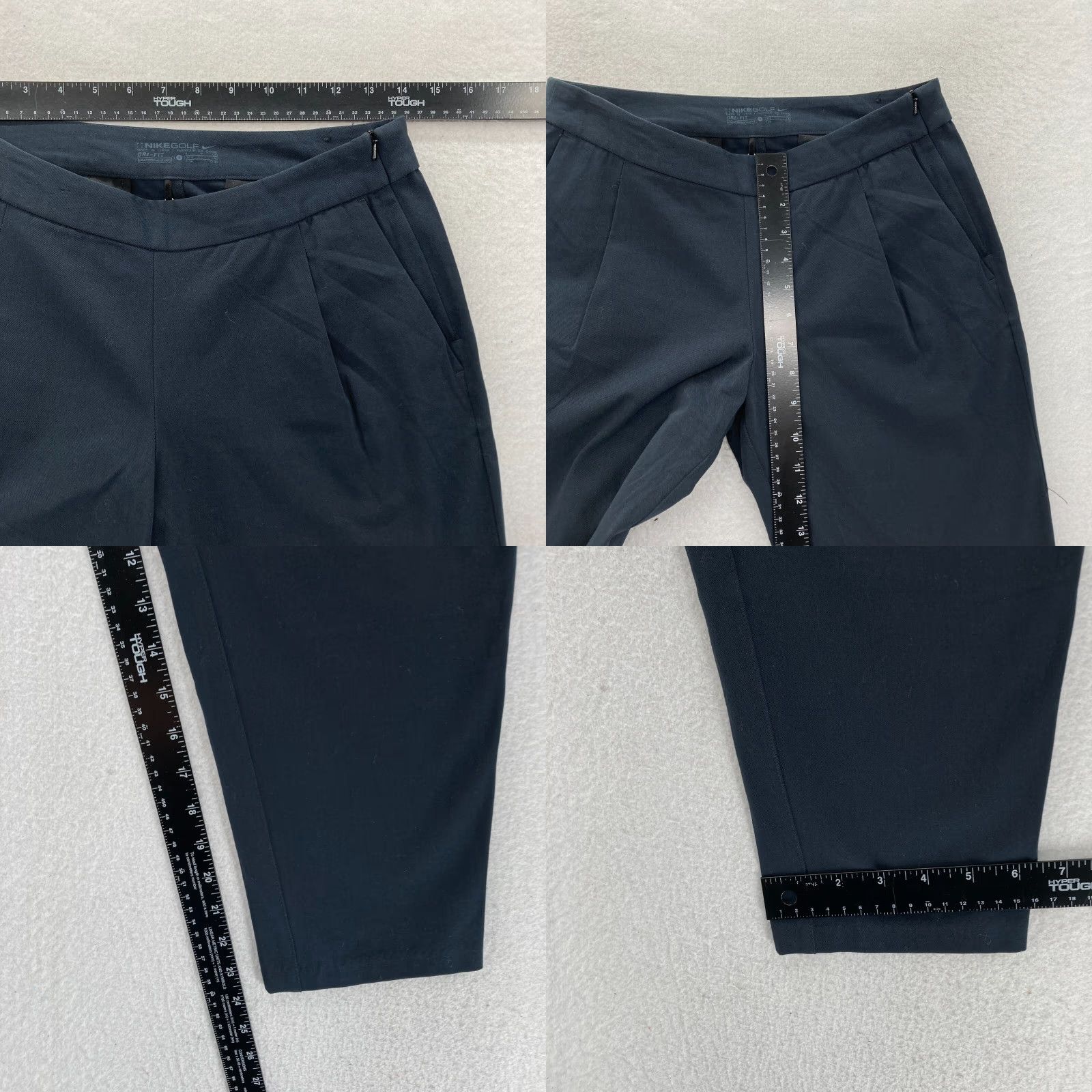 Nike Nike Golf Pants Women's 4 Slim Leg Cropped Navy Blue Dri-Fit Pleated Stretch NWT Size 27" / US 4 / IT 40 - 8 Thumbnail