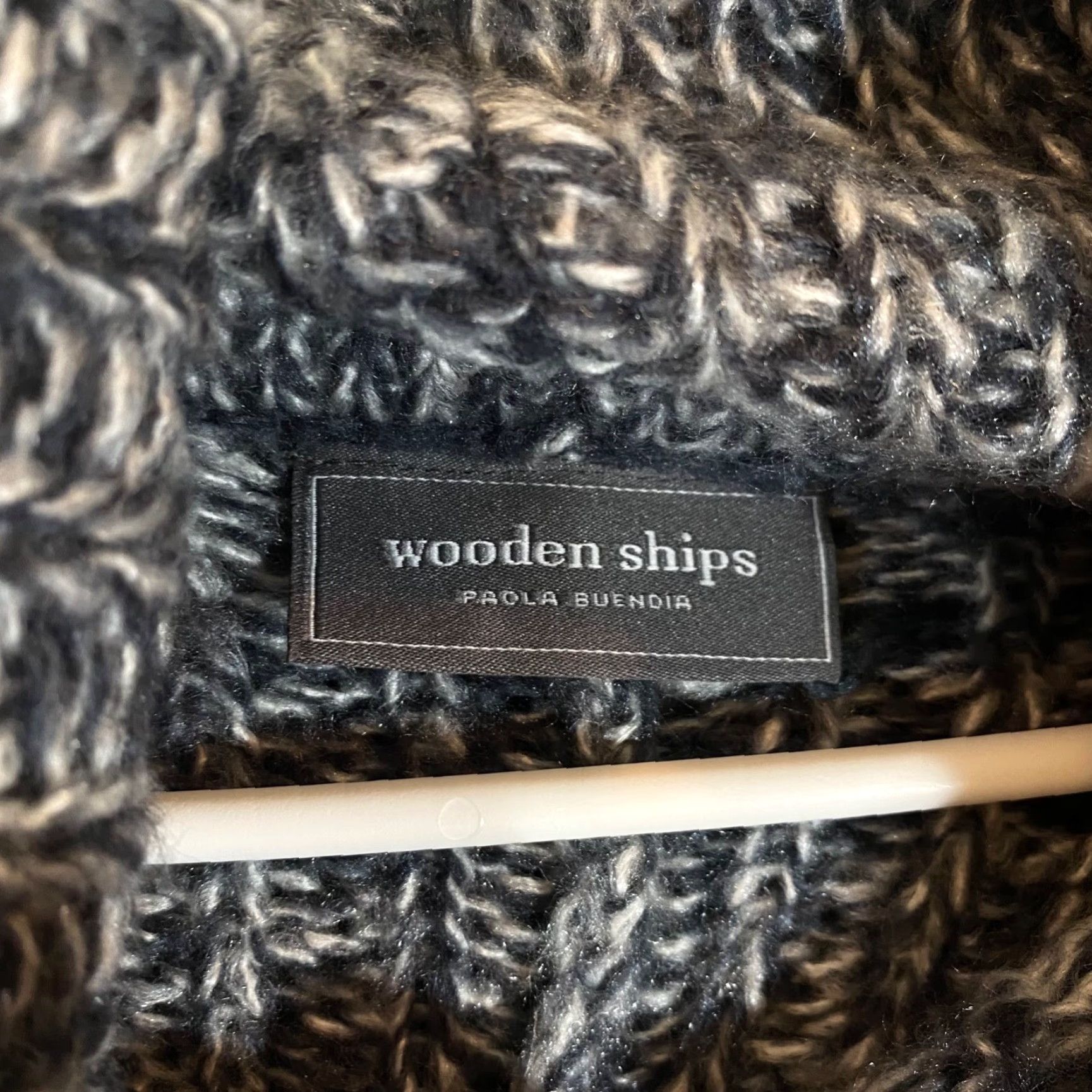 Vintage VINTAGE WOODEN SHIPS Sweater Womens M/L Poncho Gray Knit Cowl Neck Pullover Fall Size M / US 6-8 / IT 42-44 - 3 Thumbnail