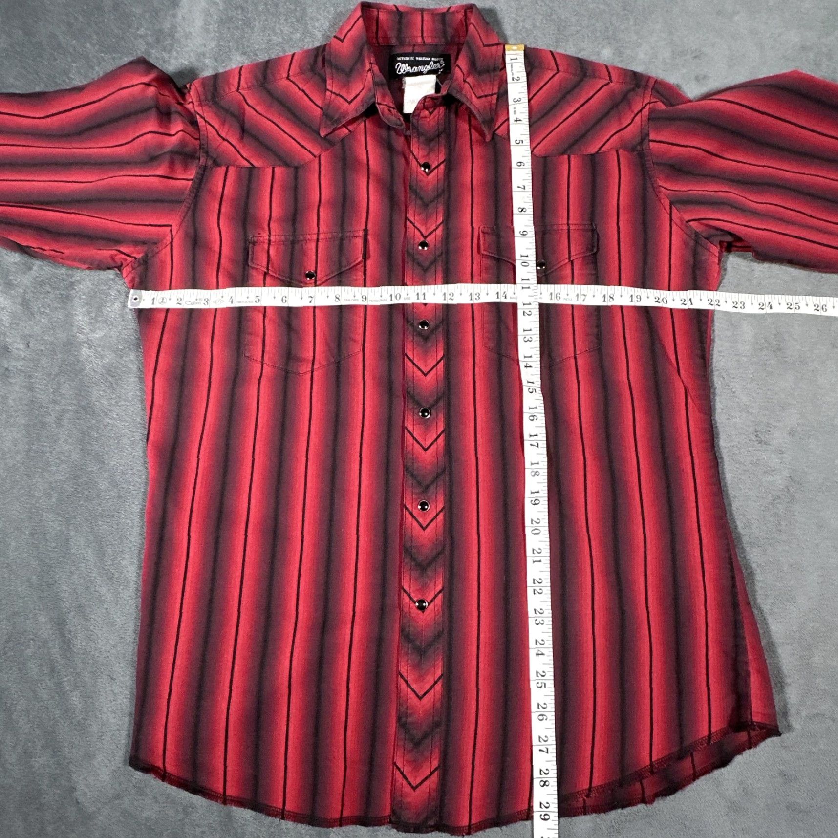 Wrangler VINTAGE Wrangler Shirt Mens M Red Striped Western Pearl Snap Brushpopper Size US M / EU 48-50 / 2 - 5 Thumbnail