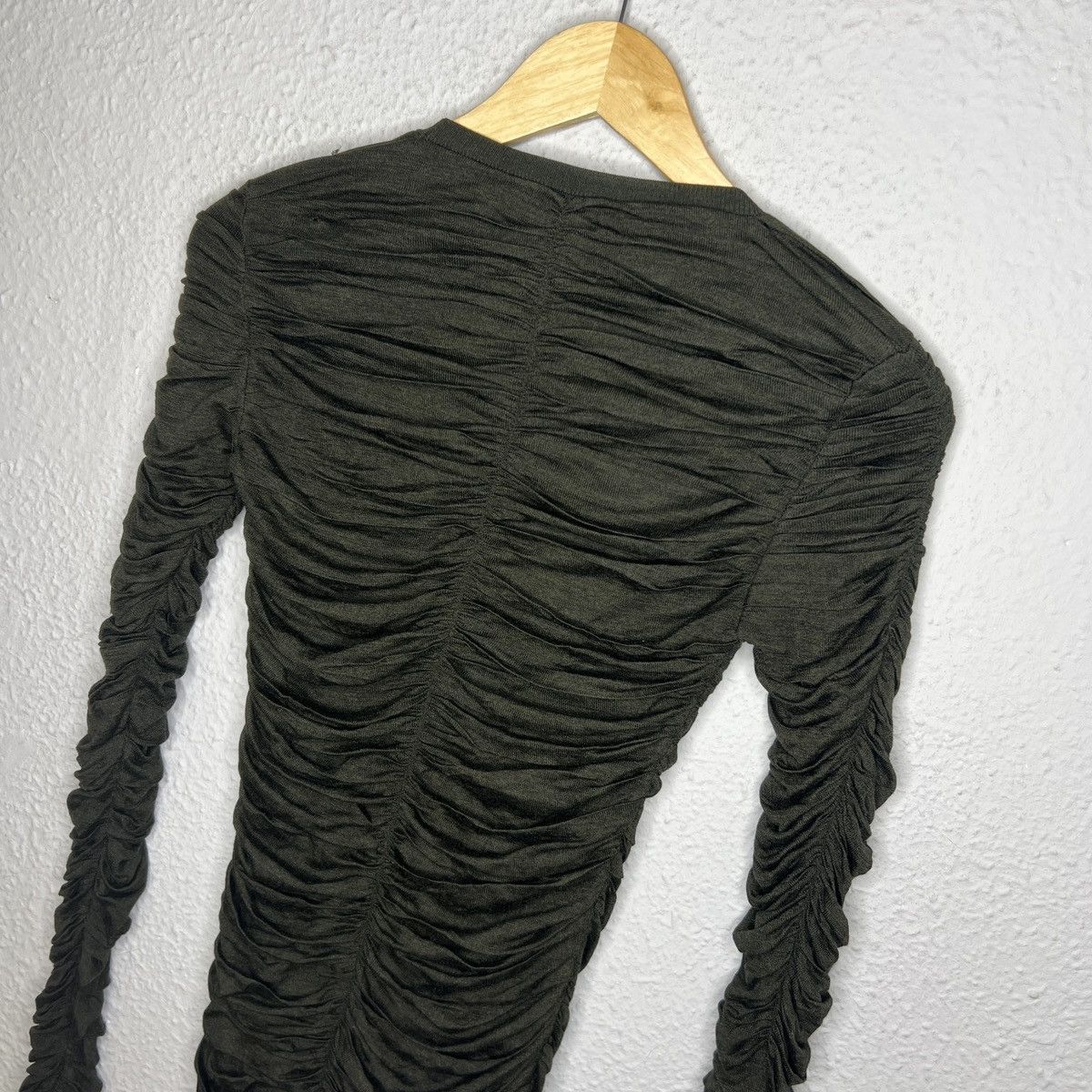 Burberry × Burberry Prorsum × Designer Burberry Prorsum Blouse Longsleeve Draping Wool Silk Size S / US 4 / IT 40 - 8 Thumbnail