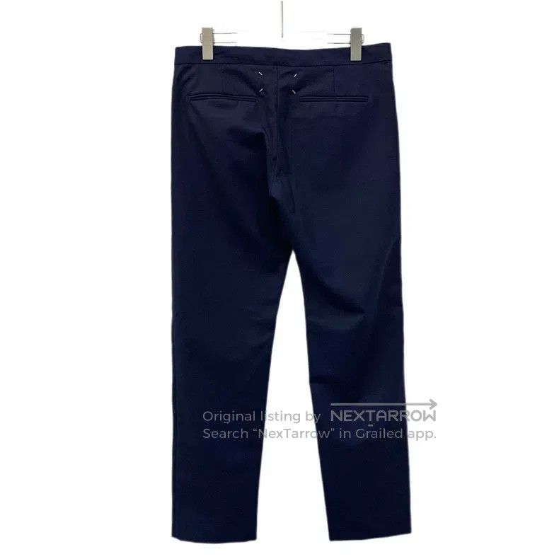 Maison Margiela Maison Margiela Dark blue sheep wool drawstring casual tro Size US 30 / EU 46 - 2 Thumbnail