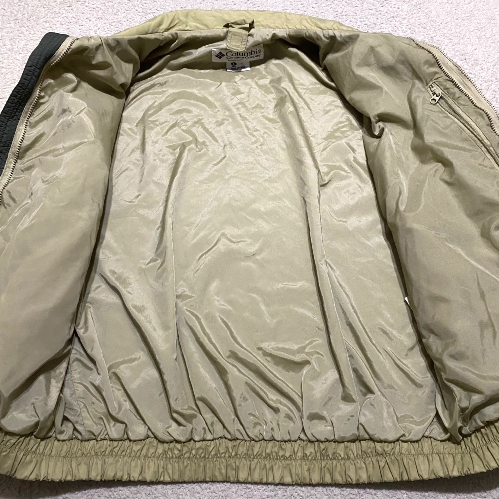Vintage VINTAGE Columbia Jacket Windbreaker Waterproof Full Zip Mens L Beige Bugaboo Size US L / EU 52-54 / 3 - 6 Thumbnail