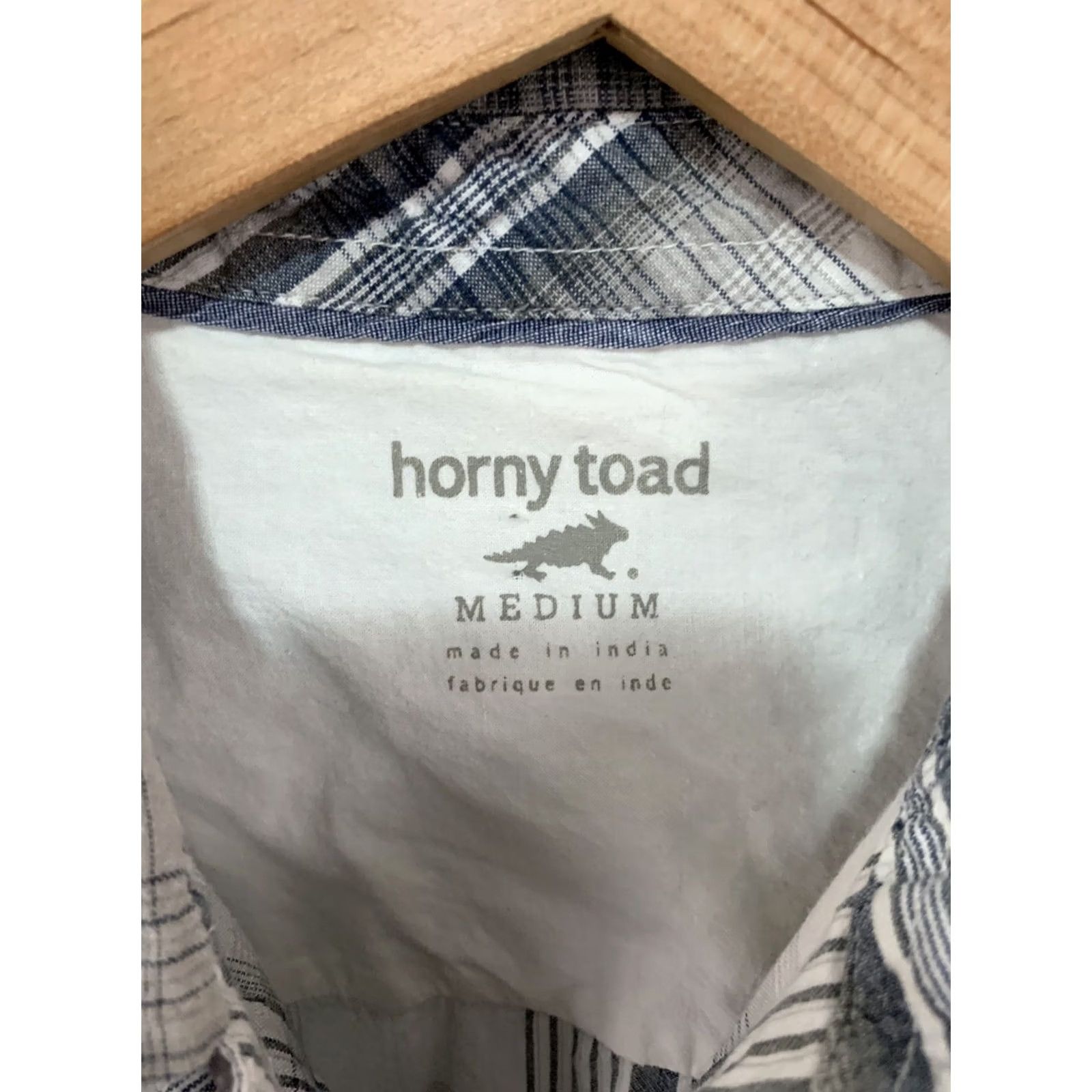Vintage Horny Toad Plaid Short Sleeve Button Front Shirt Men M Gray Size US M / EU 48-50 / 2 - 2 Thumbnail
