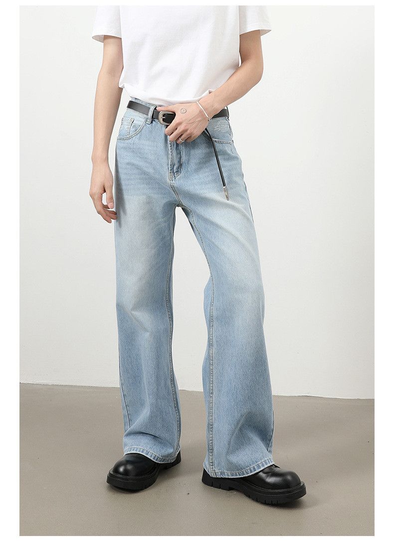 Japanese Brand Men's Japanese Retro Straight Street Classic Washed Jeans Size US 34 / EU 50 - 3 Thumbnail