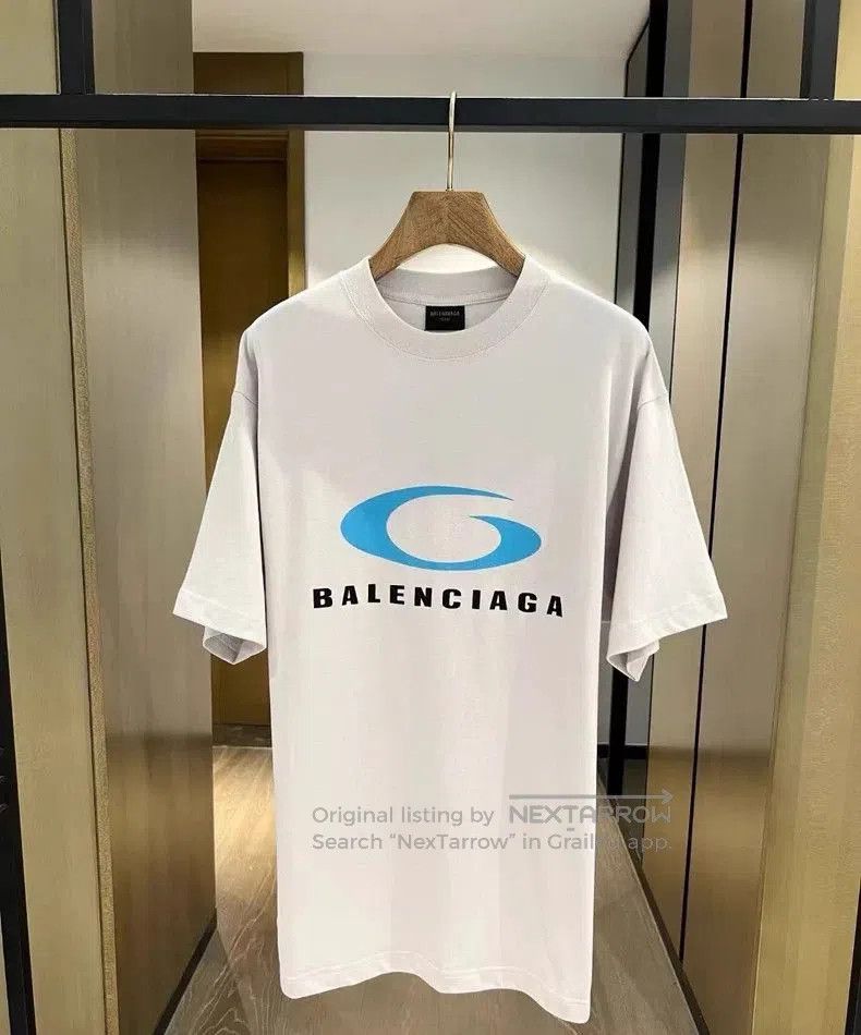 Balenciaga Balenciaga Blue Ring Logo Short Sleeve T-shirt. Size US M / EU 48-50 / 2 - 1 Thumbnail