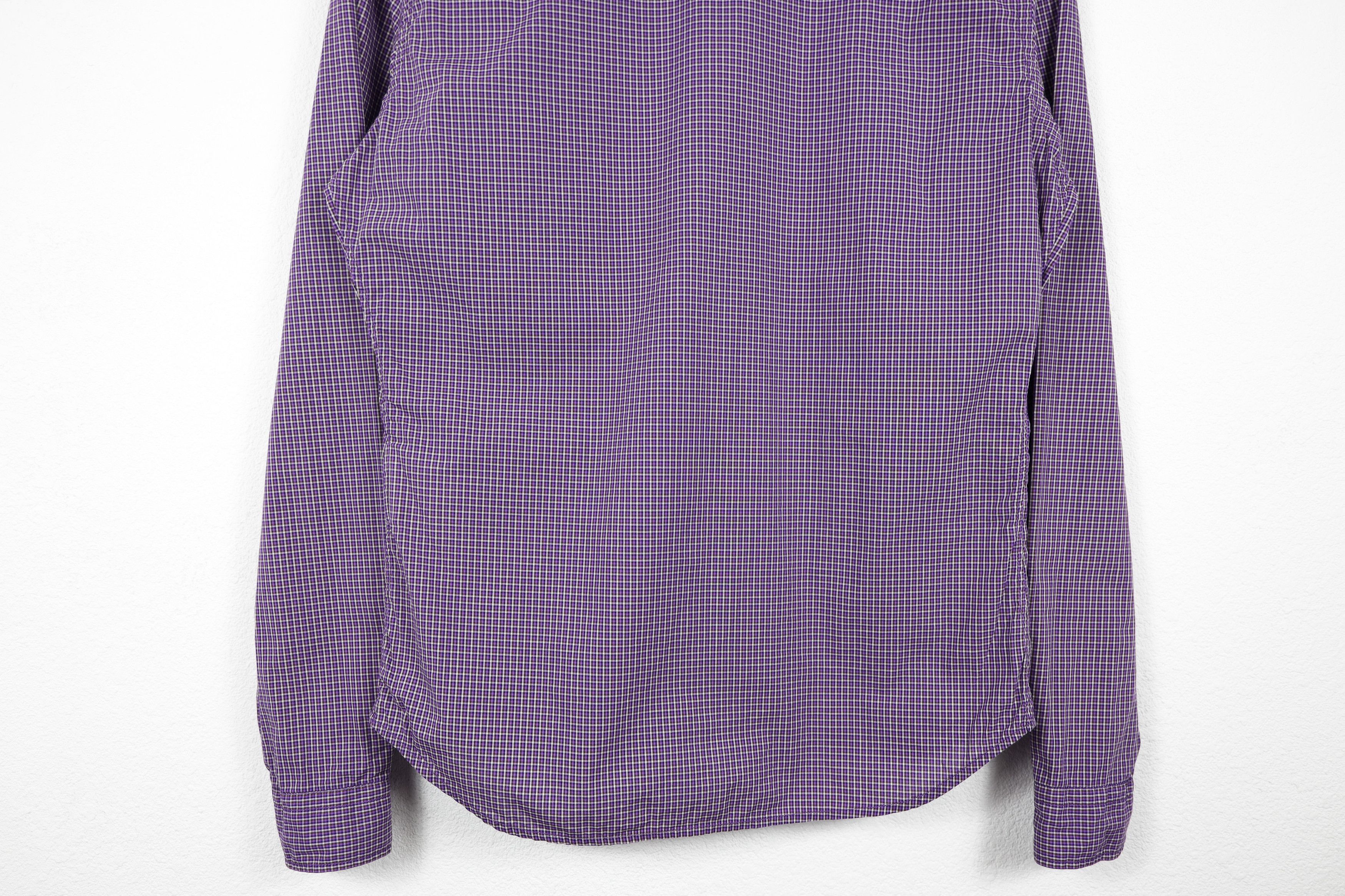 Prada Prada Red Rubber Logo Multicolor Check Shirt Size US M / EU 48-50 / 2 - 9 Thumbnail