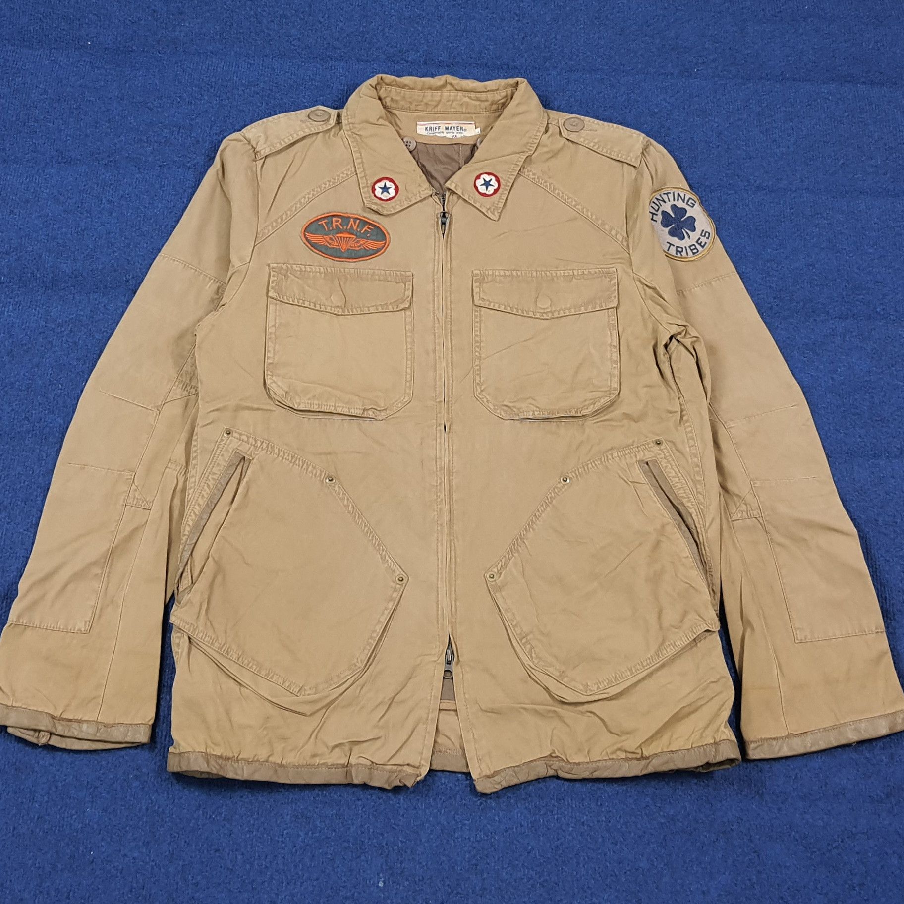 Vintage Vintage Kriff Mayer Patches Cargo Military Chore Coat C278N4 Size US M / EU 48-50 / 2 - 1 Thumbnail