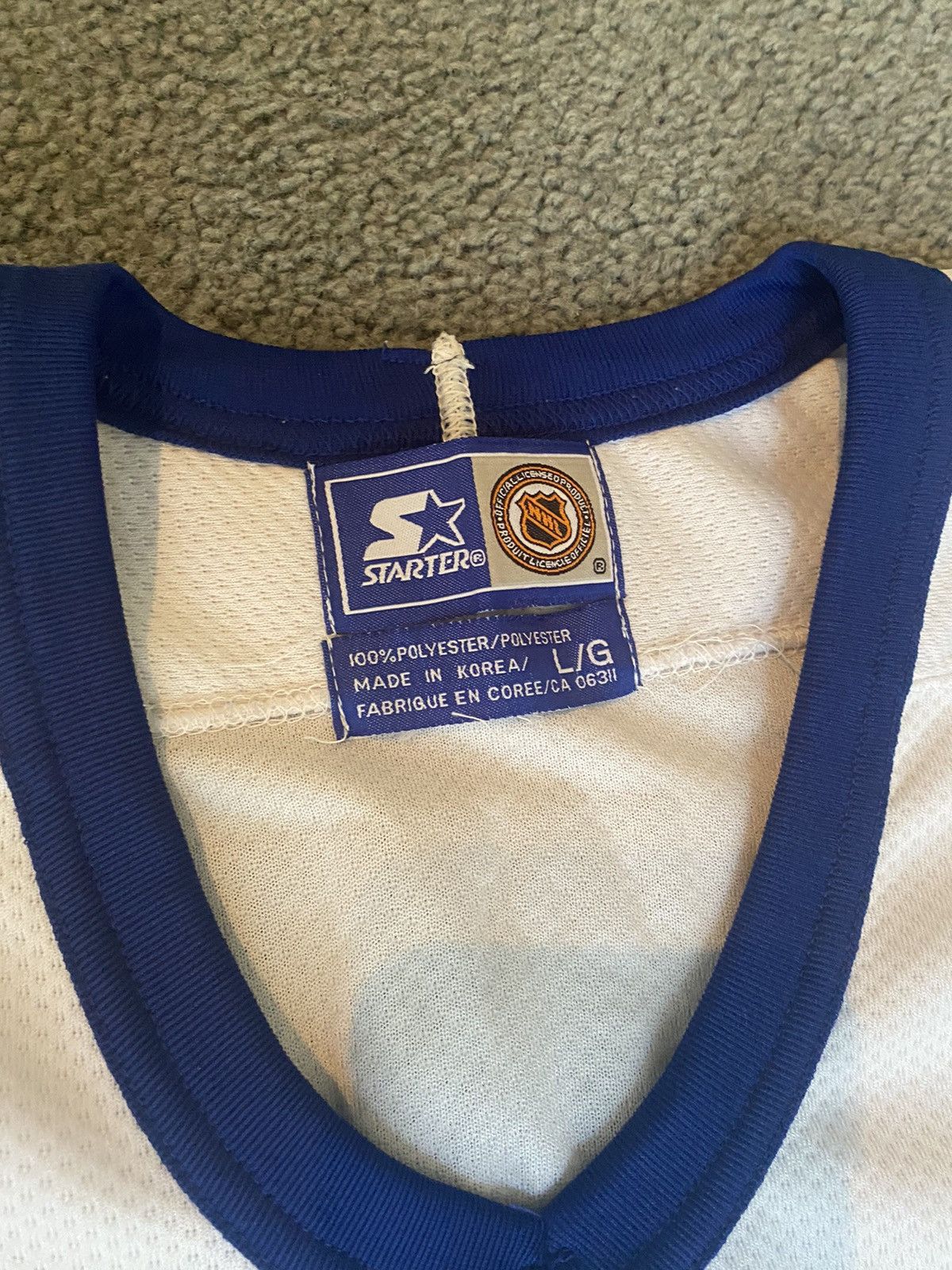 NHL × Starter × Vintage Vintage Maple Leafs Potvin Jersey Size US L / EU 52-54 / 3 - 3 Thumbnail