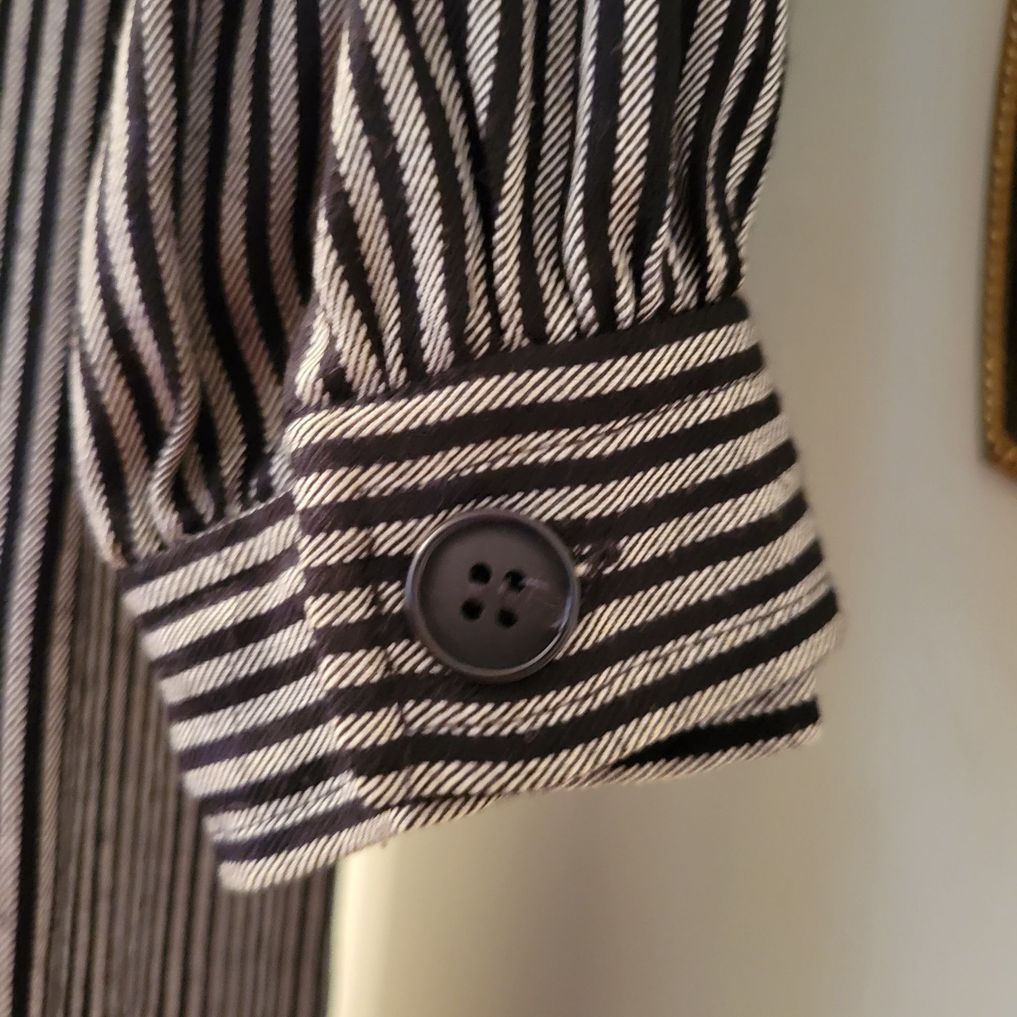 Albert Nipon Albert Nipon Petites 4 Black White Striped Double Breasted D Size S / US 4 / IT 40 - 7 Thumbnail
