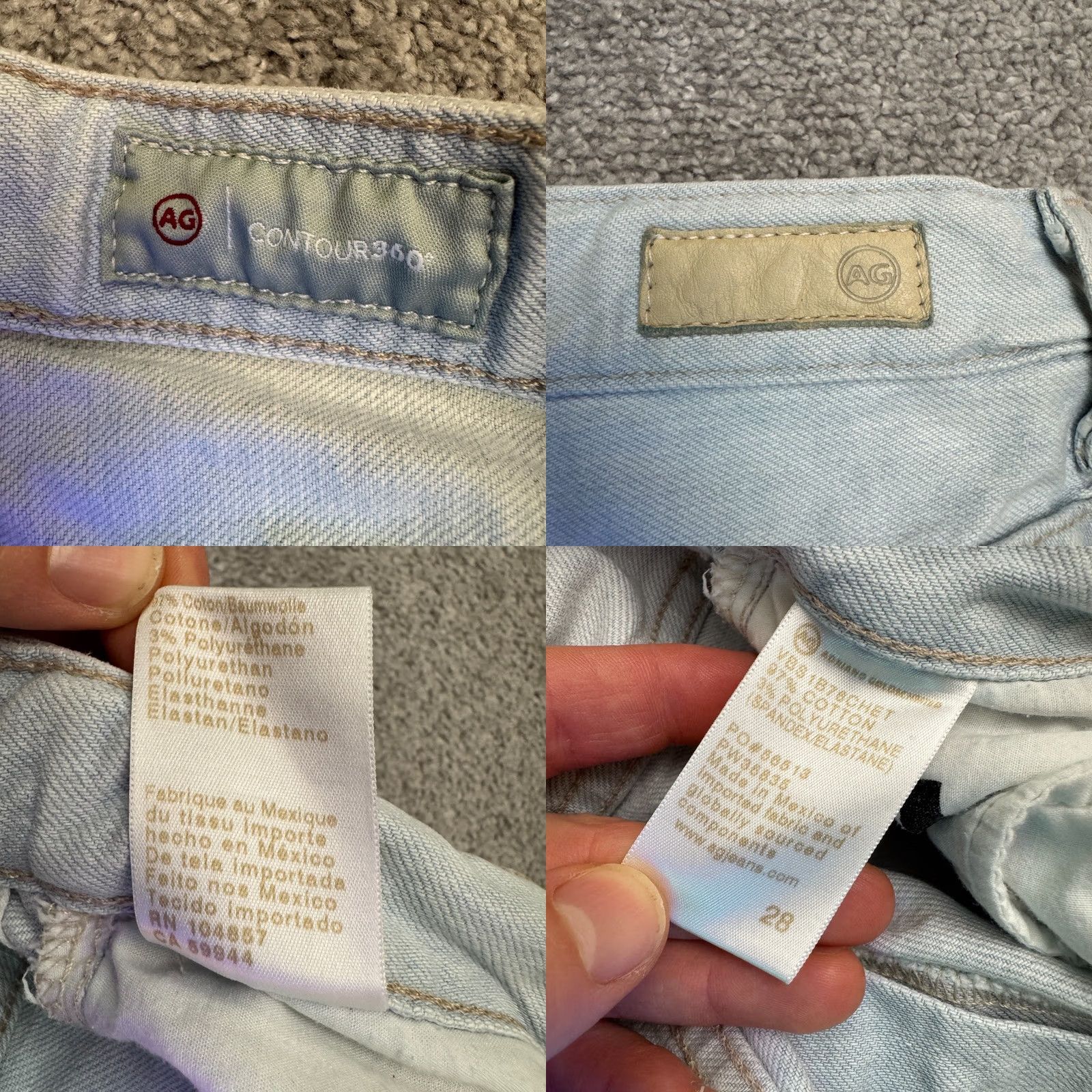 Vintage AG Adriano Goldschmied Alexxis Slim High Rise Vintage Fit Denim Jeans Womens 28 Size 28" / US 6 / IT 42 - 9 Thumbnail