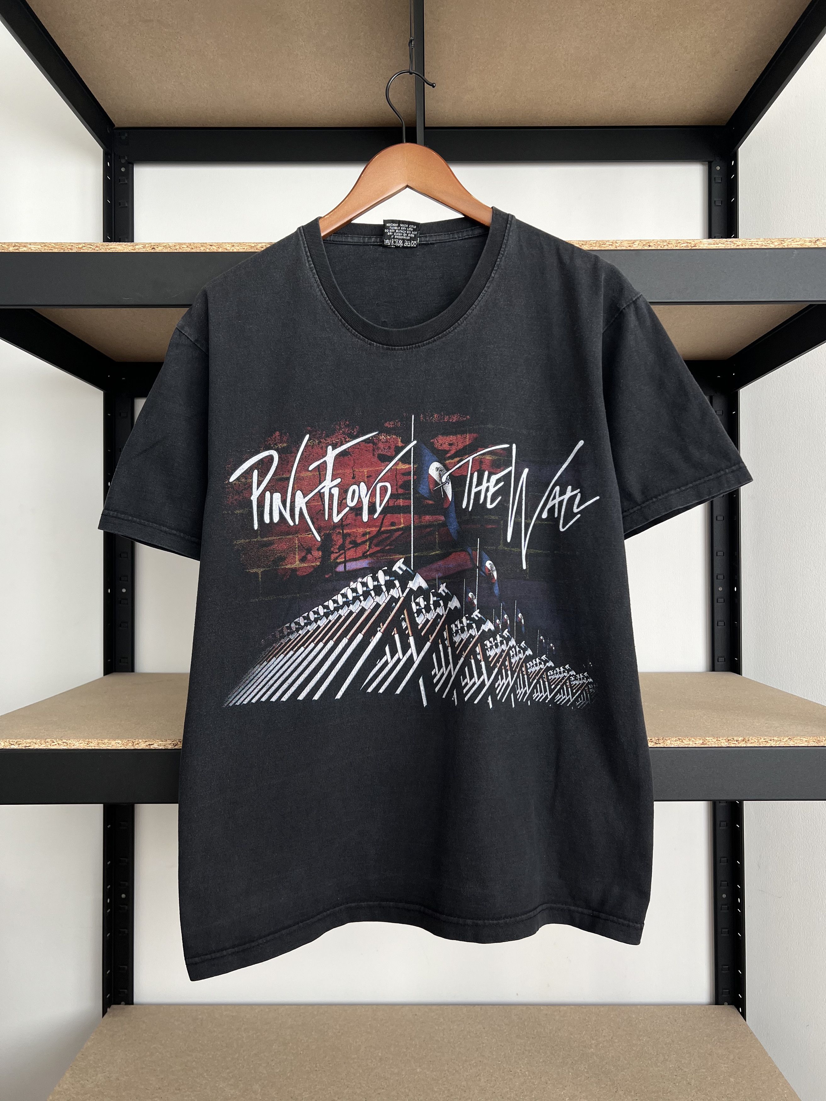 Vintage 90s Pink Floyd David The Wall Bootleg Black T-shirt