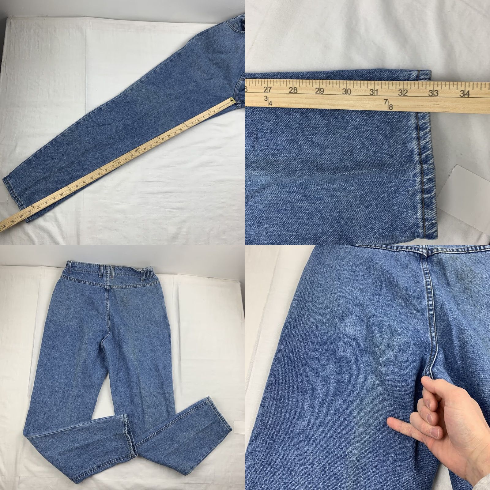 Lee VINTAGE Lee Riders Womens Jeans 12 Long High Blue 90s Denim American Mom Regular Womens 33in Inseam Rise High Size 34" / US 12 / IT 48 - 9 Thumbnail