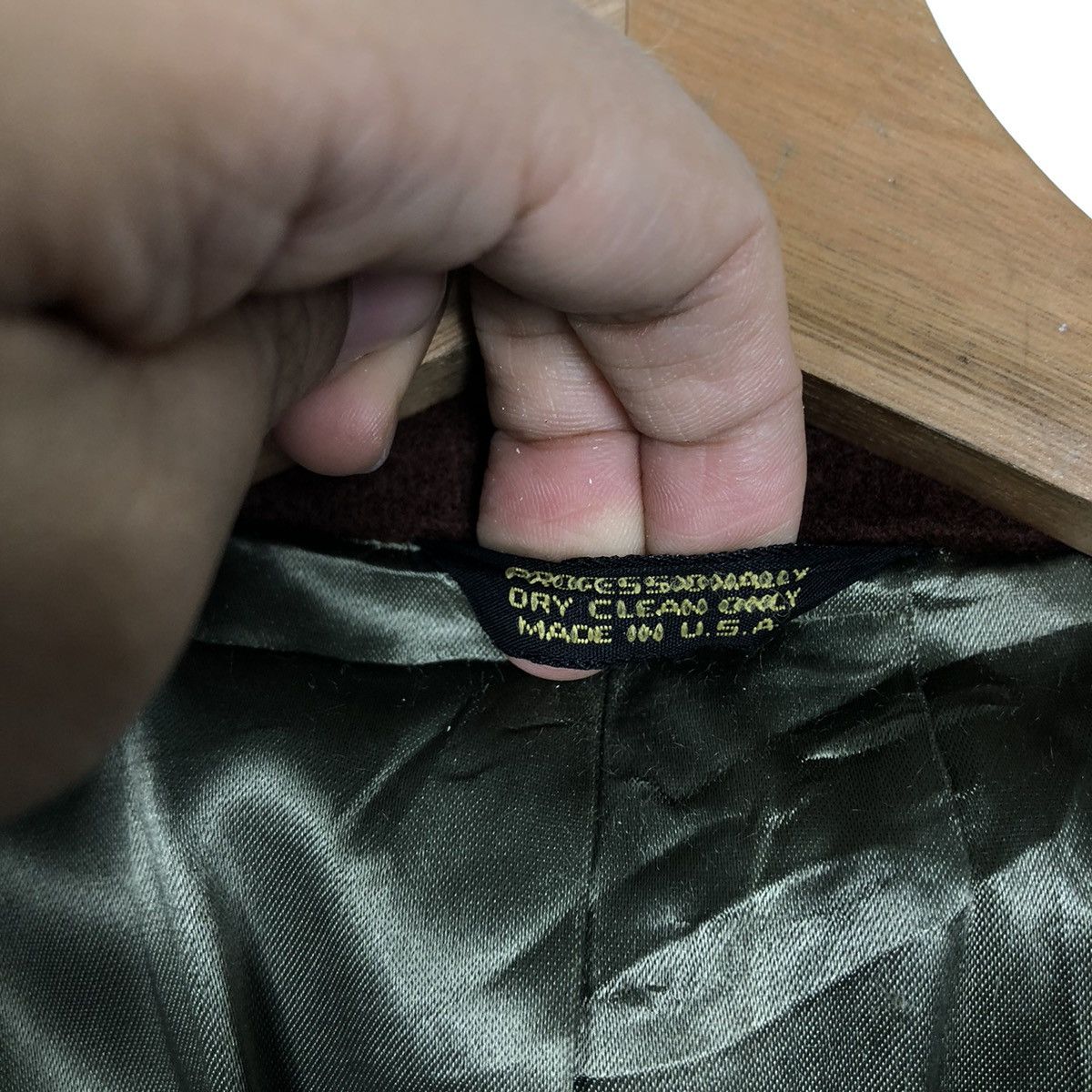 Japanese Brand 🔥Rich Brown - Long Fly Coats Wool Double Breast Green Label Size US M / EU 48-50 / 2 - 16 Thumbnail