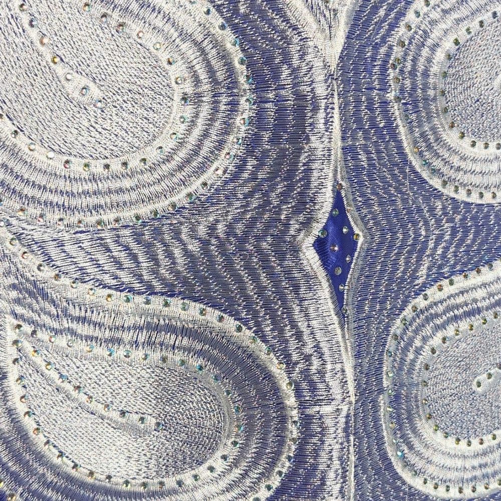 Other Elaborate Blue and White Kaftan Dress Lace and Rhinestone 4 Size 4XL / US 24-26 - 4 Thumbnail