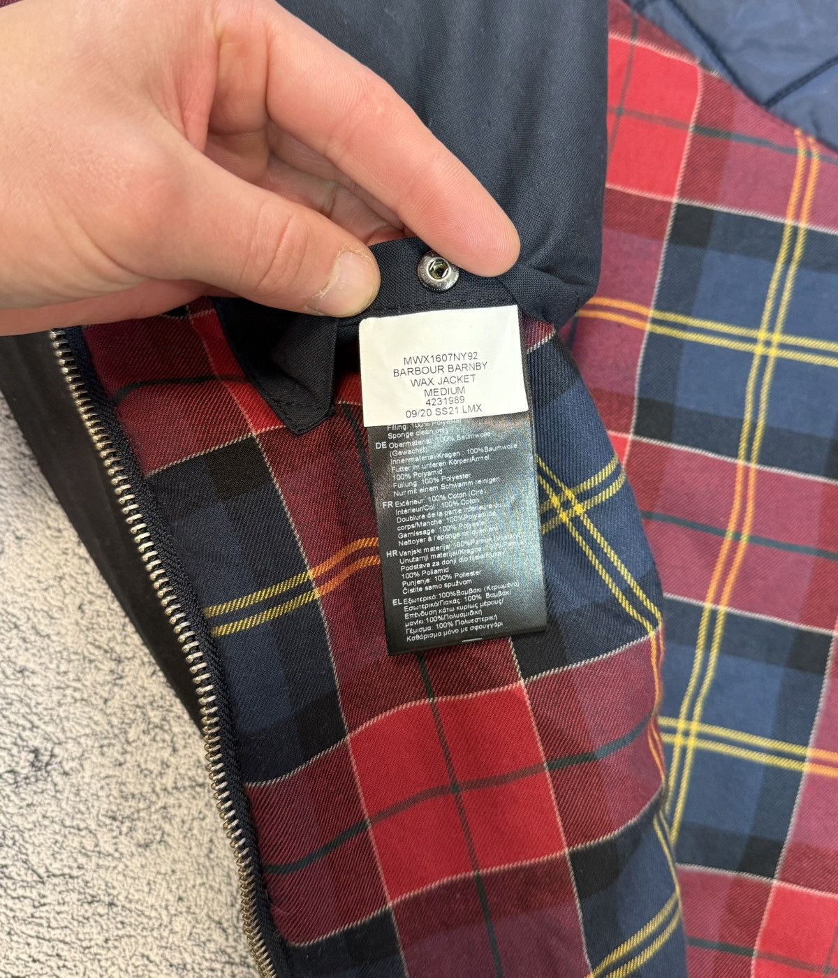 Barbour Barbour Barnby Wax Jacket Men M Black Waxed Cotton Coat Logo Size US M / EU 48-50 / 2 - 7 Thumbnail