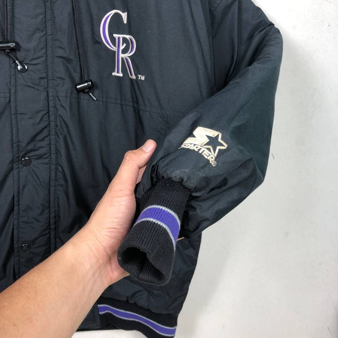 Starter Vintage 90s Starter MLB Rockies Bomber Jacket Size US M / EU 48-50 / 2 - 5 Thumbnail