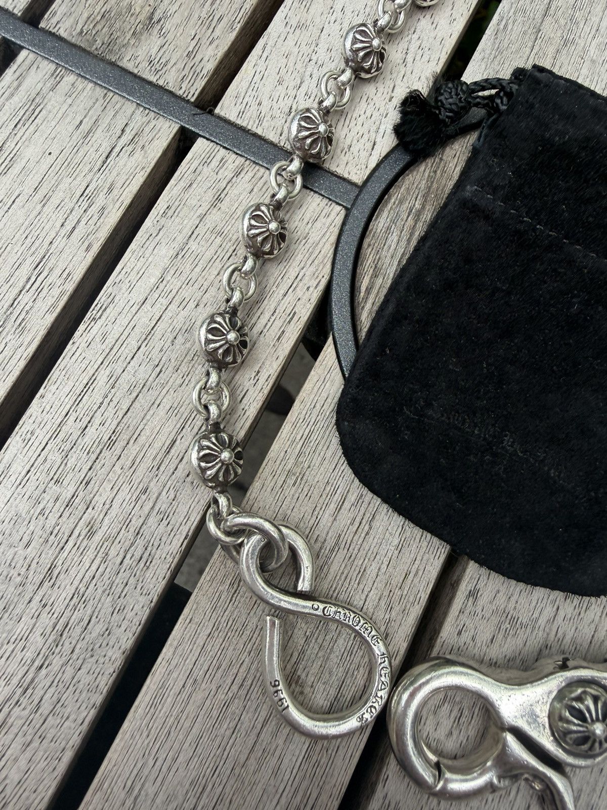 Chrome Hearts Chrome Hearts Sterling Silver Floral Cross Wallet Chain Size ONE SIZE - 4 Thumbnail