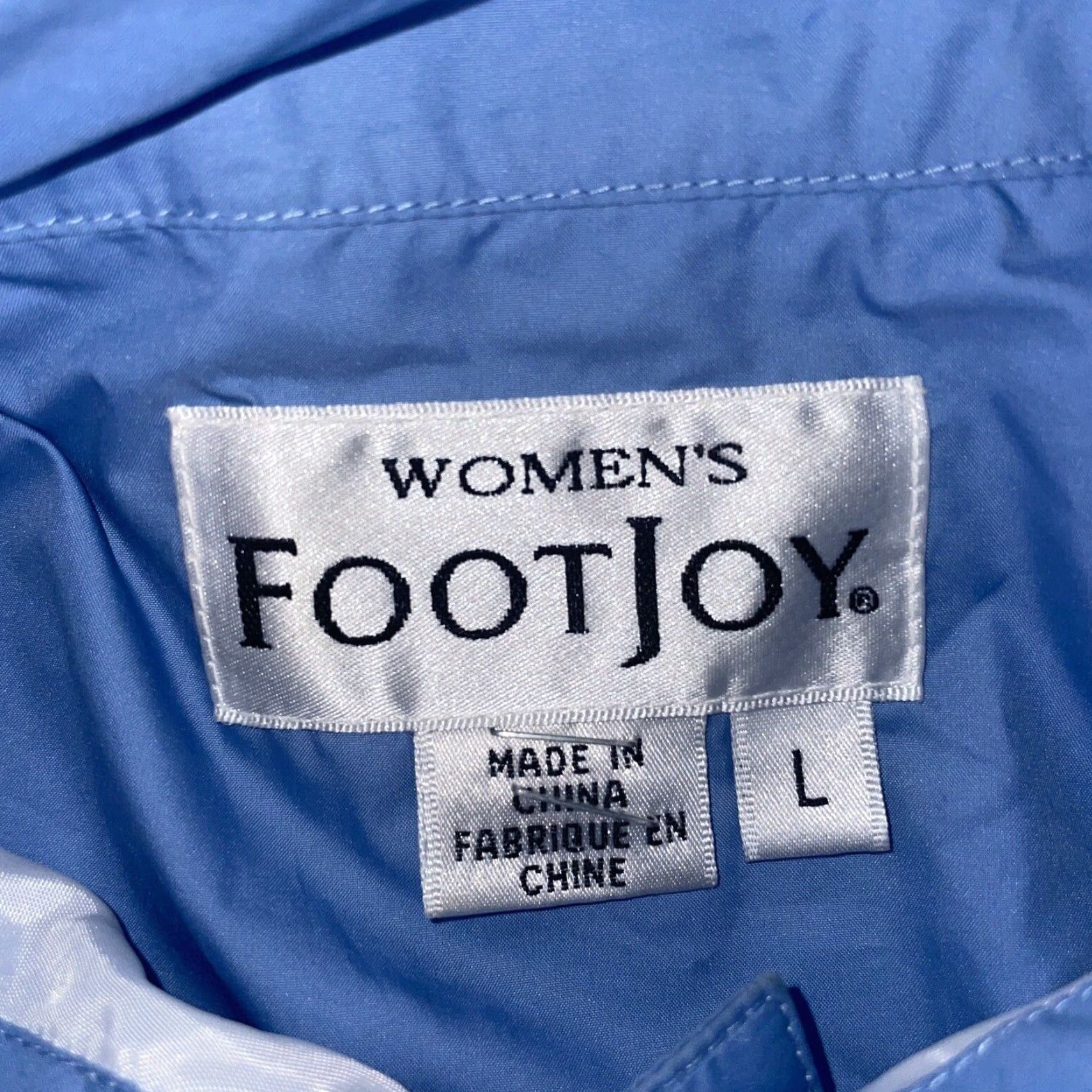 Footjoy Womens Footjoy Windbreaker Jacket L Blue Size L / US 10 / IT 46 - 3 Thumbnail