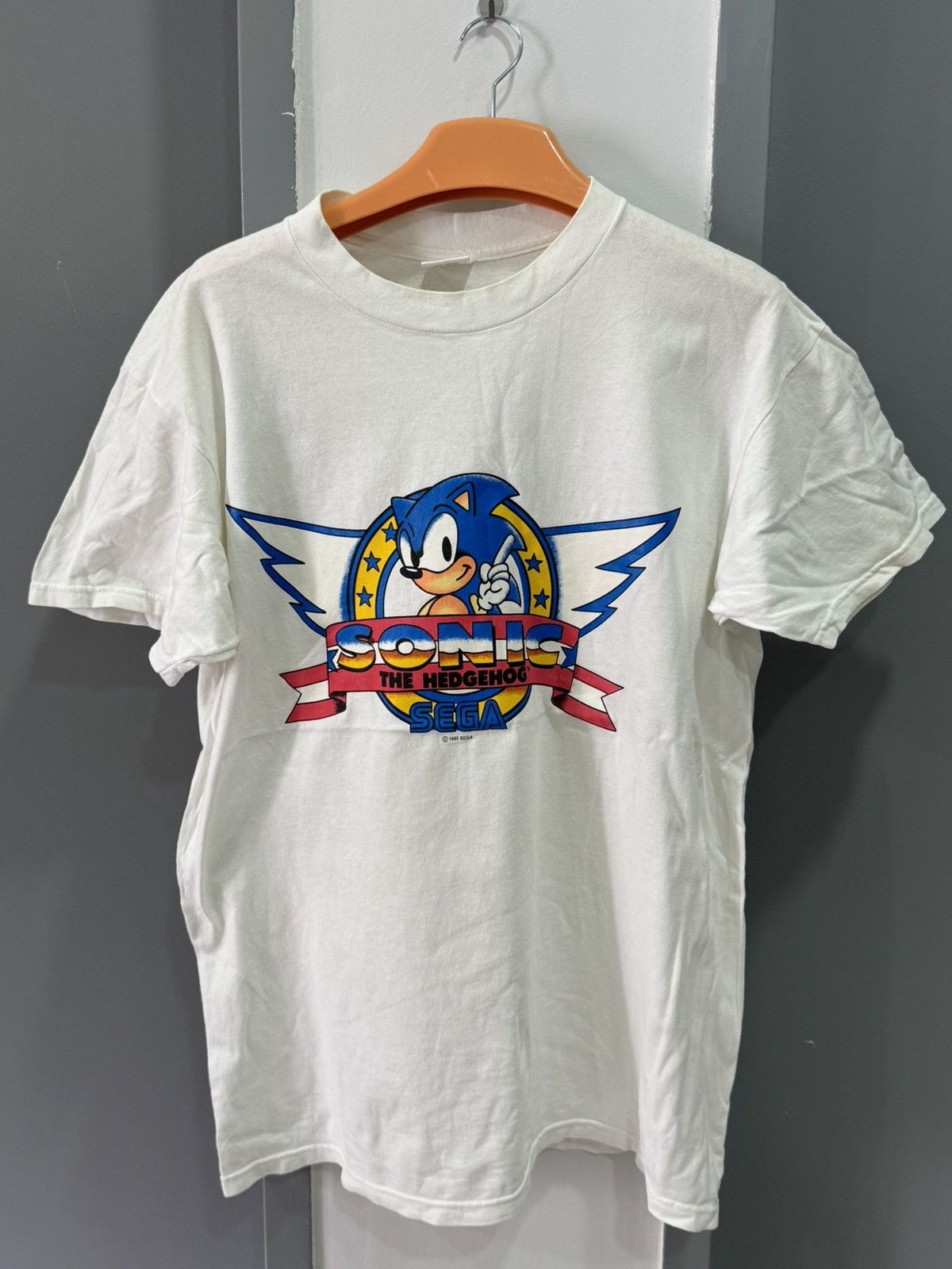 Vintage Sonic the hedge hog - vintage SEGA 1992 Size US L / EU 52-54 / 3 - 1 Thumbnail