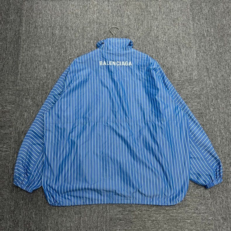 Balenciaga Balenciaga Embroidered Letter Blue Striped Jacket-2506 Size US M / EU 48-50 / 2 - 5 Thumbnail