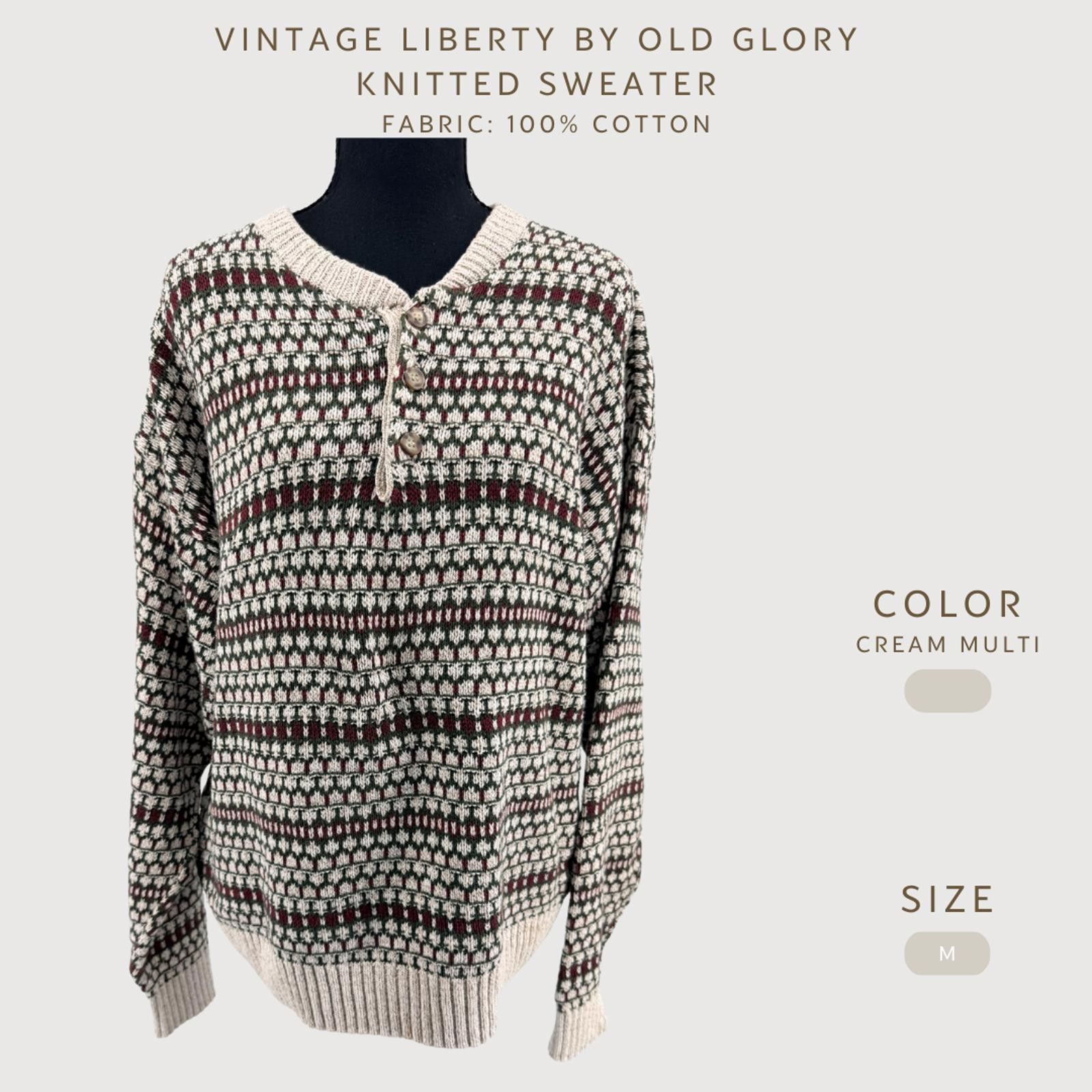 Other Vintage Liberty Old Glory Fair Isle Sweater M 100% Cotton Size US M / EU 48-50 / 2 - 2 Thumbnail