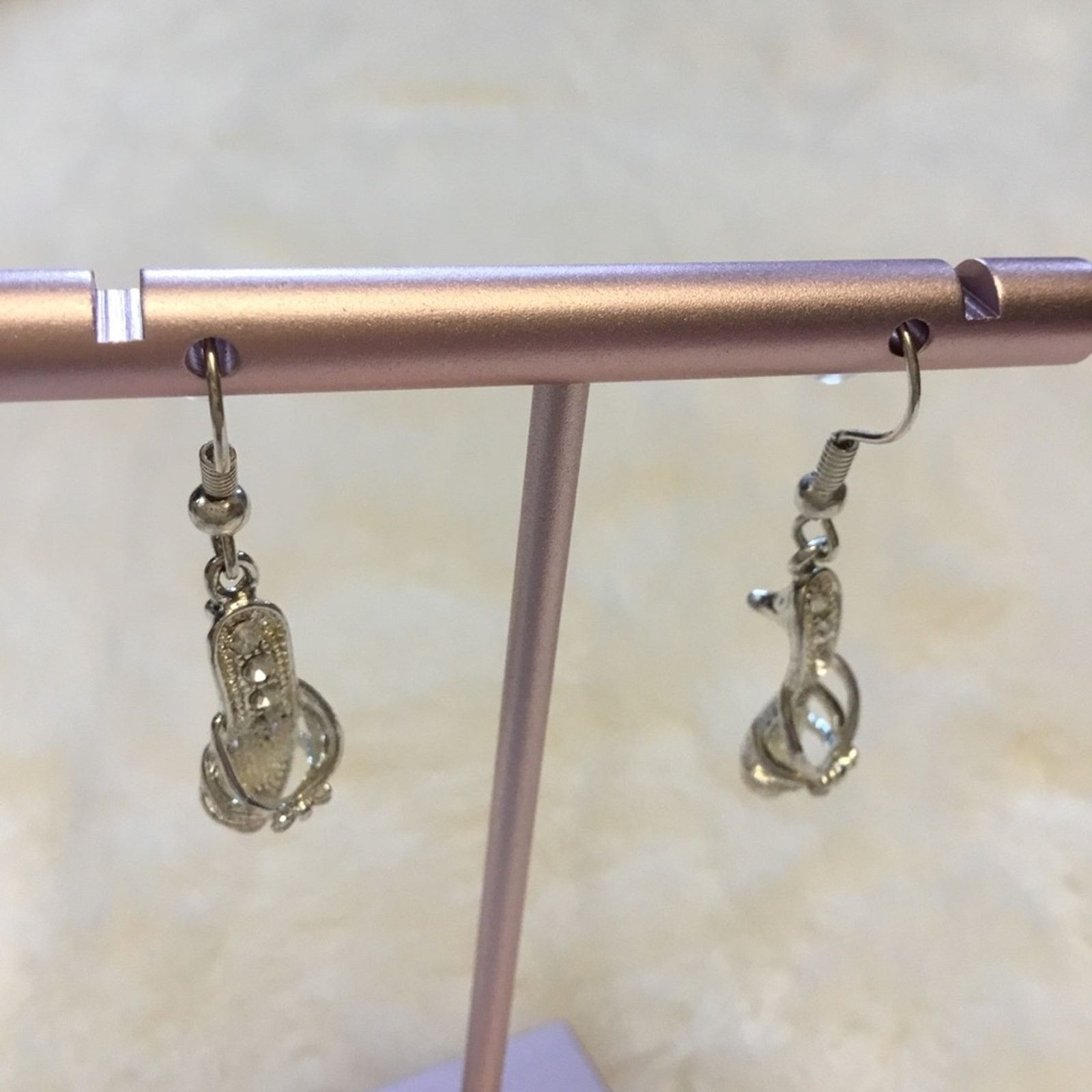 Other Silver High-Heel Shoes Crystals Earrings Size ONE SIZE - 5 Thumbnail