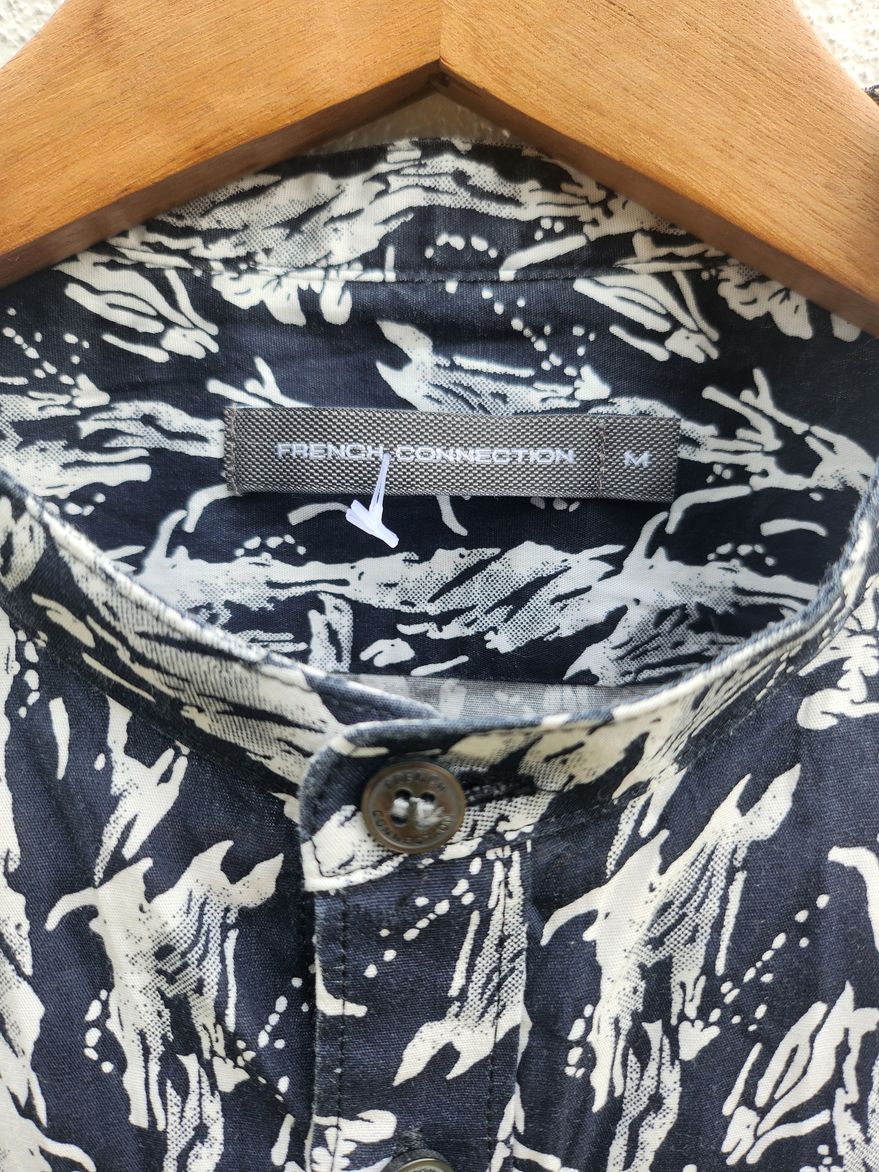 FCUK × Japanese Brand 💥FCUK French Connection Abstract Mandarin Casual Shirt Size US M / EU 48-50 / 2 - 4 Thumbnail