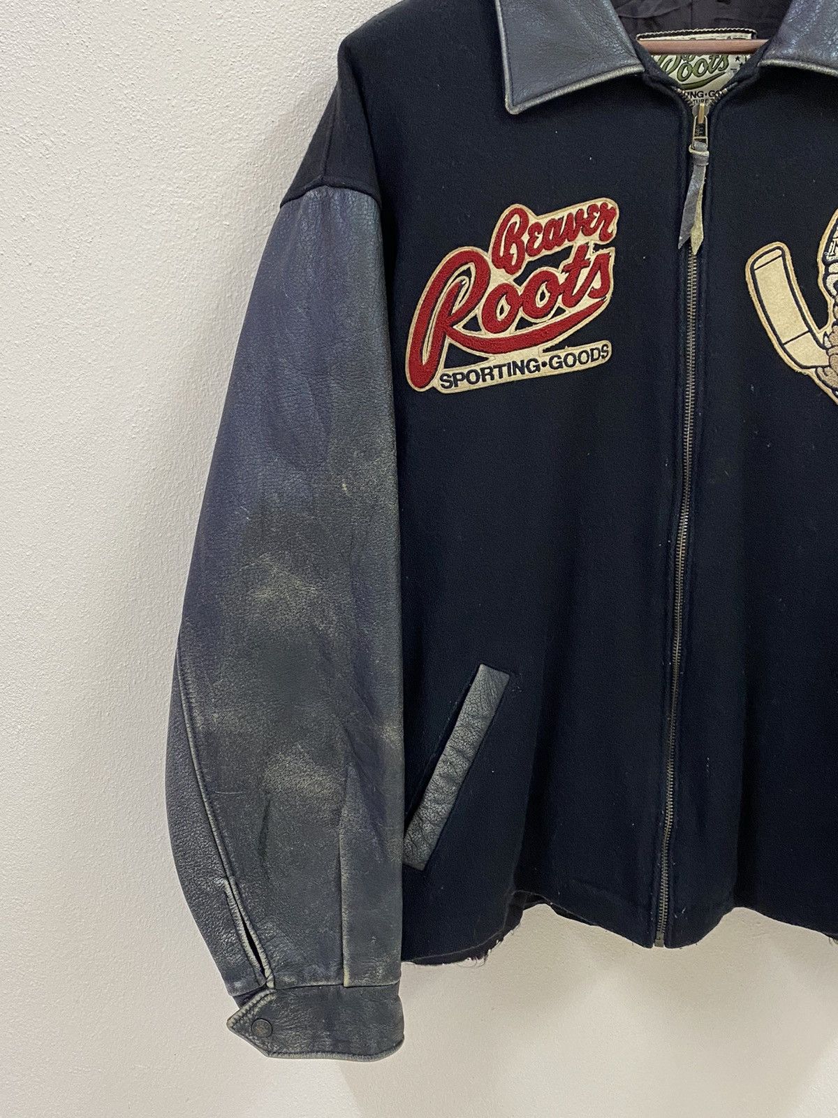 Vintage Vtg Varsity 80s Wool Jacket Beaver Roots Canada Size US XL / EU 56 / 4 - 7 Thumbnail