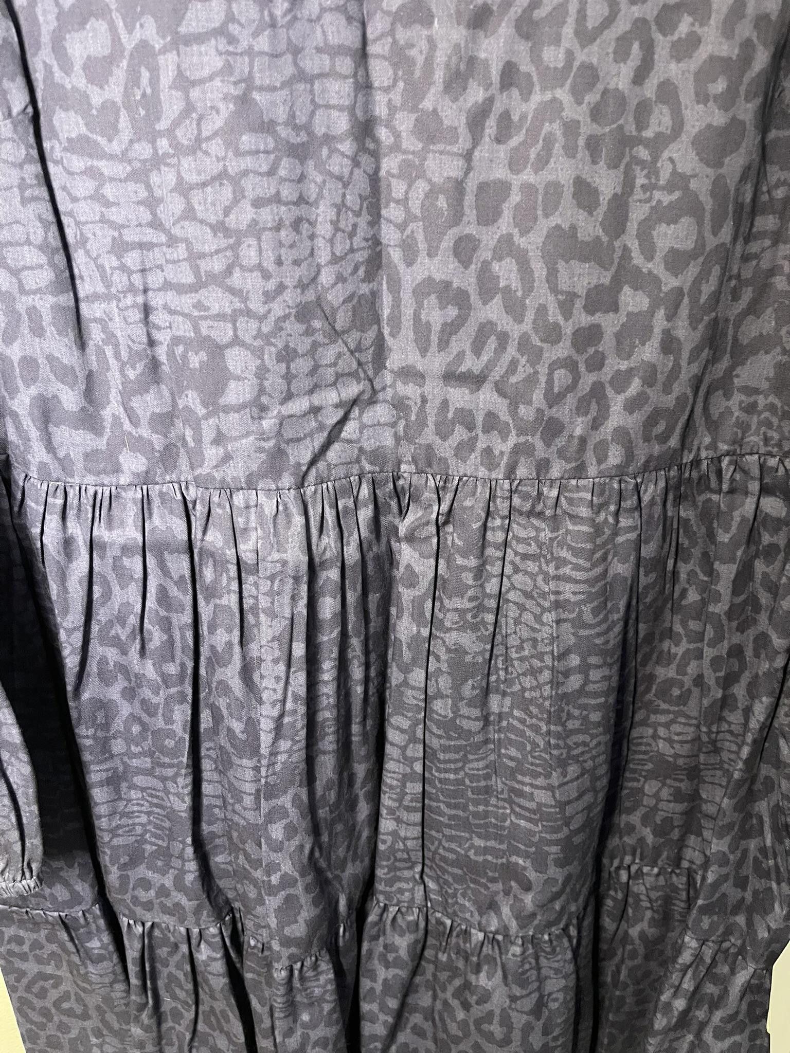Designer Blue Leopard Print Denim Dress Size XXL / US 16-18 / IT 52-54 - 4 Thumbnail