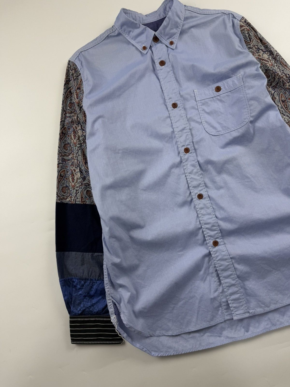 Junya Watanabe Junya Watanabe Patchwork Sleeve Shirt Size US L / EU 52-54 / 3 - 3 Thumbnail