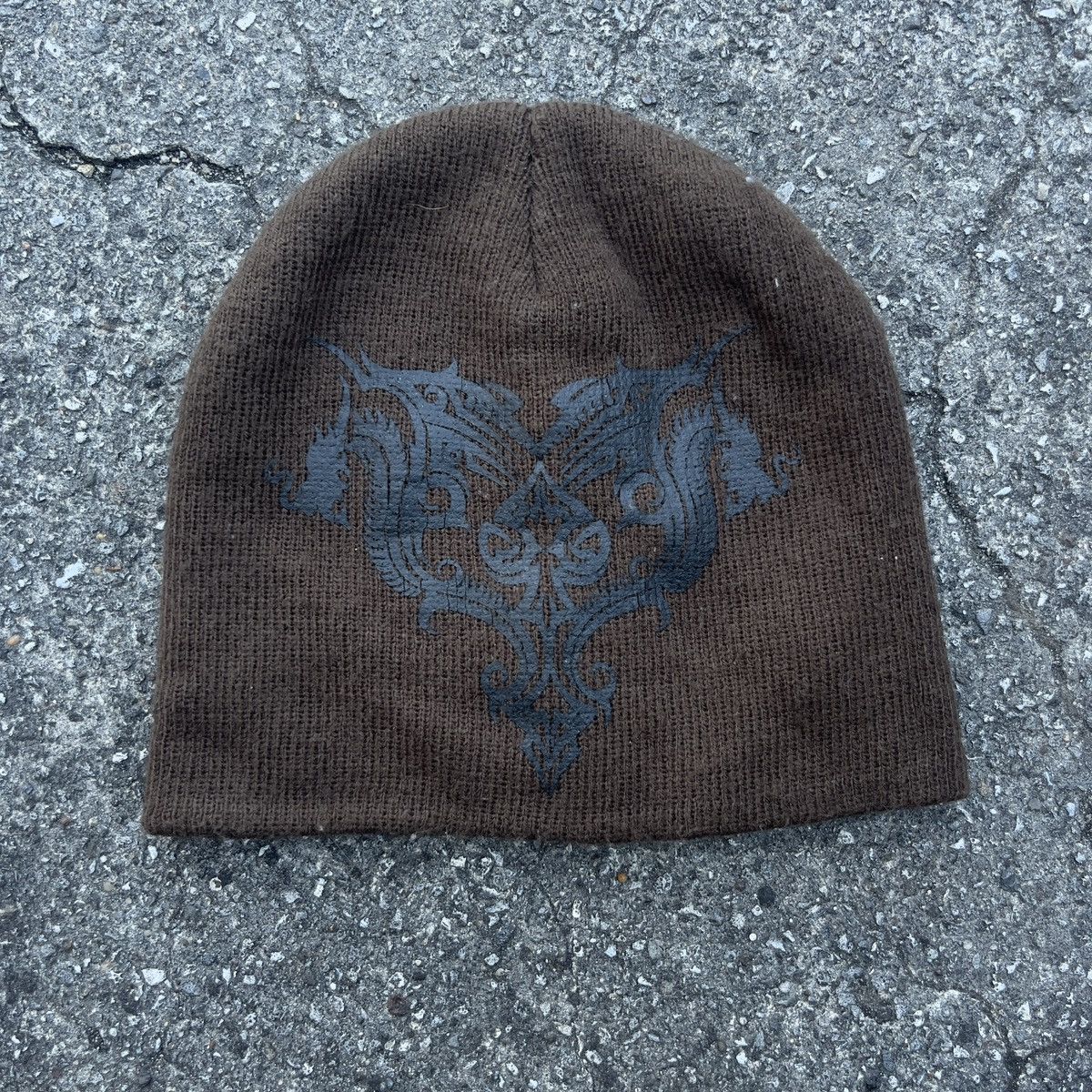 Japanese Brand × Vintage Vintage Tattoo Gothic Beanie Hat Size ONE SIZE - 1 Thumbnail