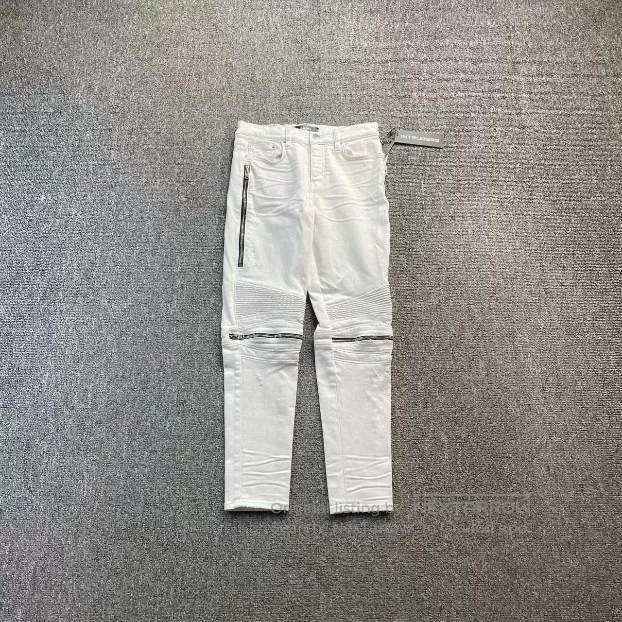 Amiri AMIRI White Zipper Jeans. Size 26" / US 2 / IT 38 - 1 Thumbnail