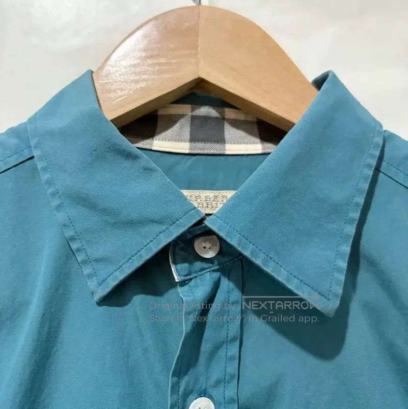 Burberry Burberry Blue Cotton Long Sleeve Shirt. Size US M / EU 48-50 / 2 - 3 Thumbnail