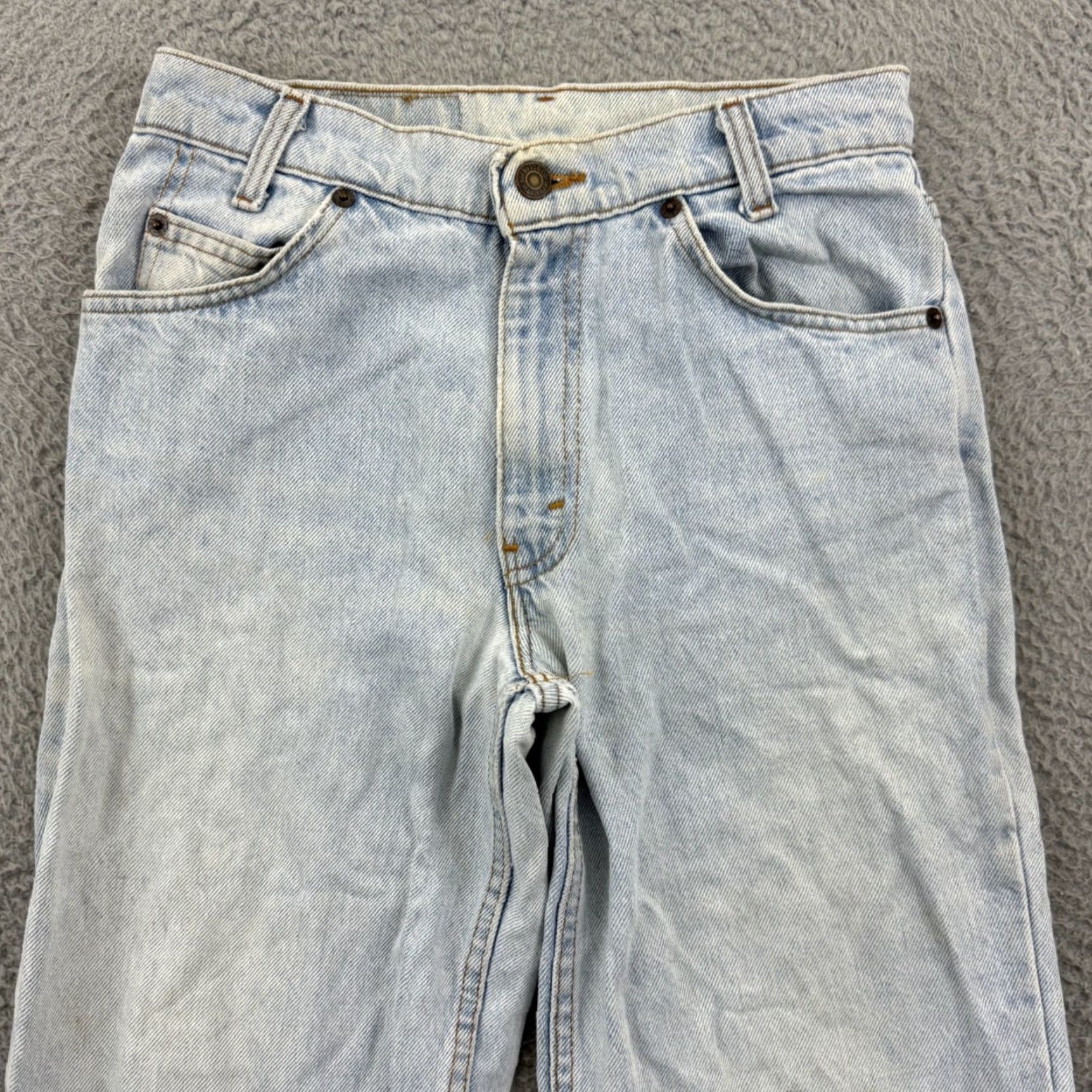 Levi's VINTAGE Levi's 550 Jeans Straight 27x30 Blue Denim 90s Orange Tab USA Mens Regular 5-Pocket Wool? Size US 27 - 3 Thumbnail