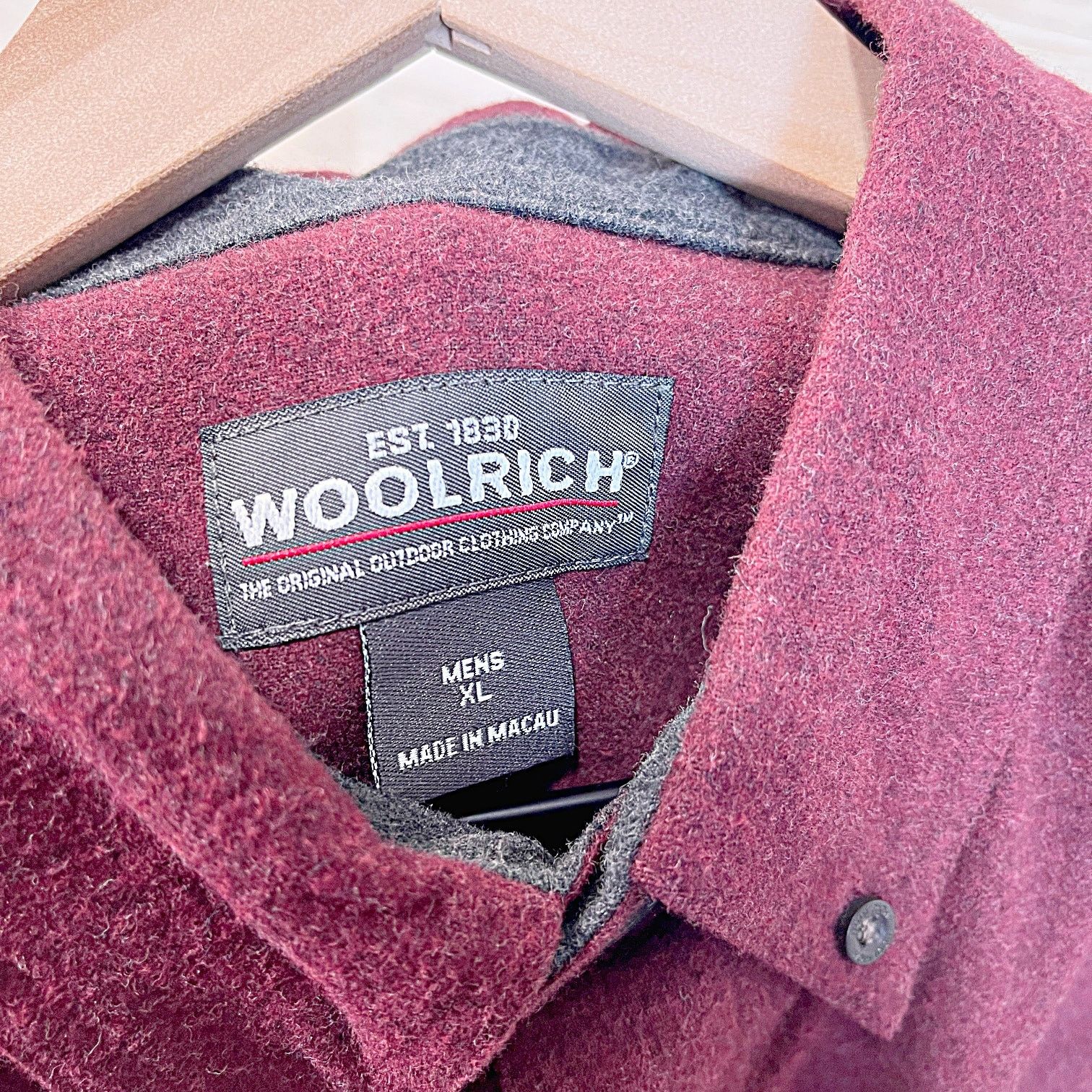 Woolrich Woolen Mills Woolrich Flannel Chamois Cloth Shirt Ruby Red Mens XL Size US XL / EU 56 / 4 - 5 Thumbnail