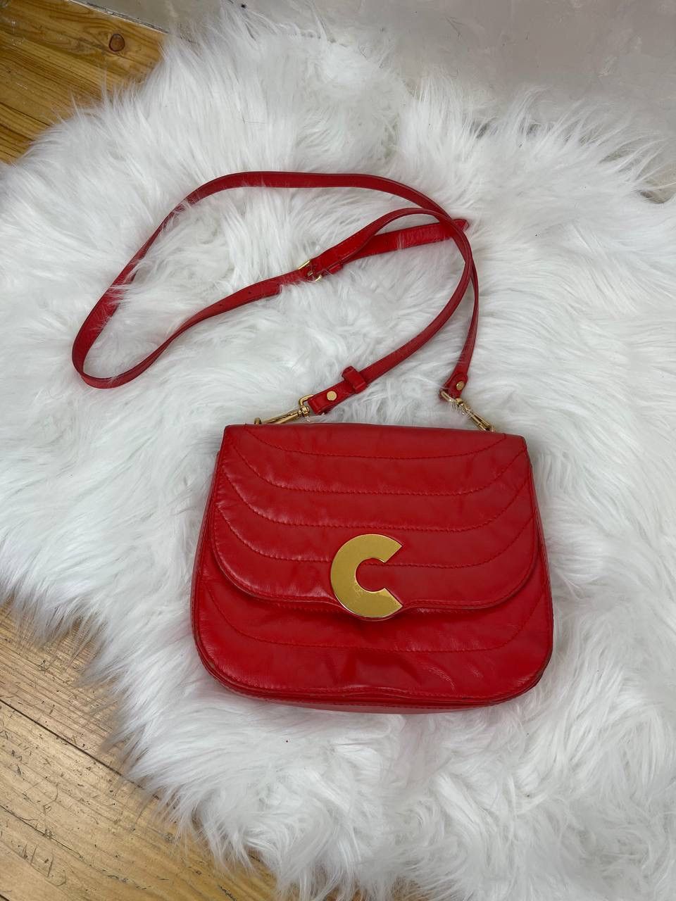 Other Coccinelle Leather Crossbody Bag Red Gold Logo Italy Size ONE SIZE - 1 Thumbnail