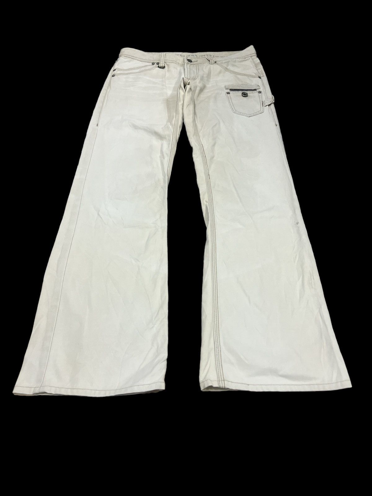 Japanese Brand × Vintage FLARED🔥NICOLE CLUB DISTRESSED DENIM PANT Size US 30 / EU 46 - 2 Thumbnail