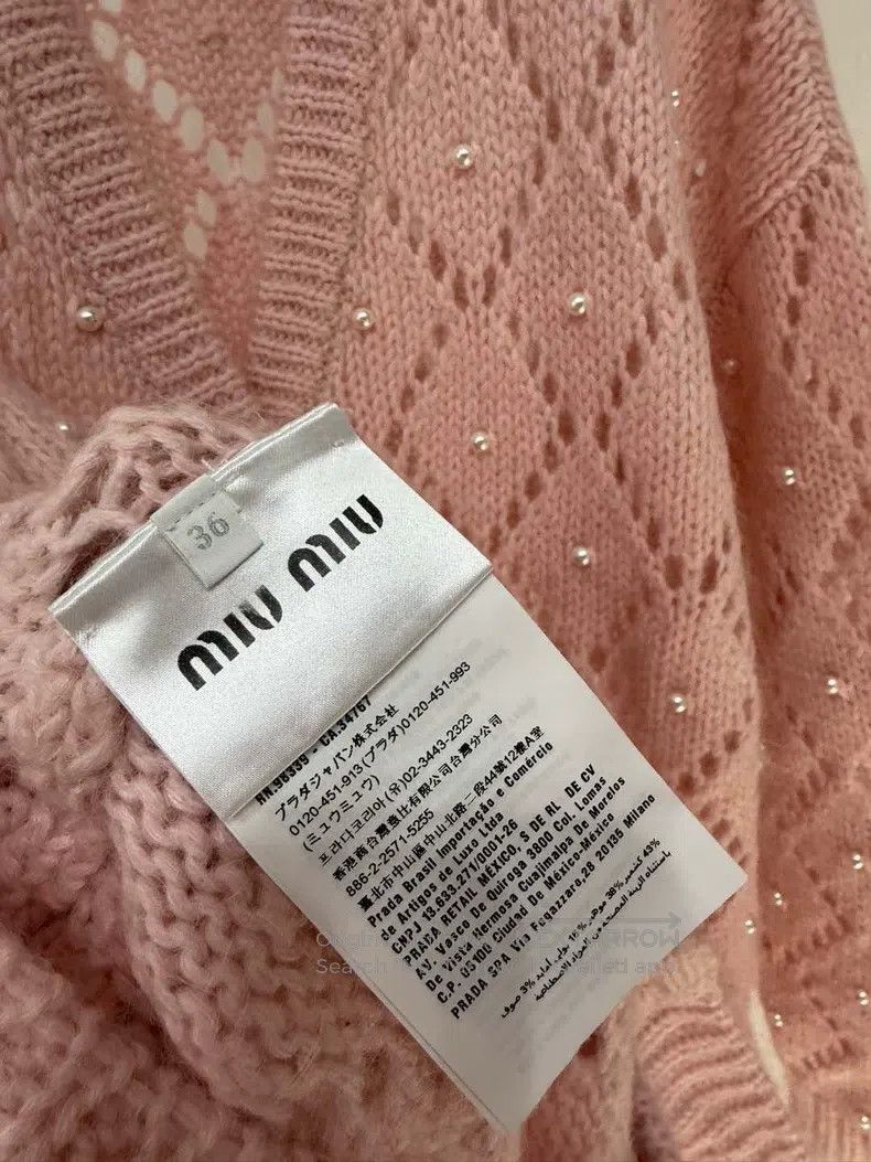 Miu Miu Miu Miu 36 Pink knit cardigan Size S / US 4 / IT 40 - 3 Thumbnail