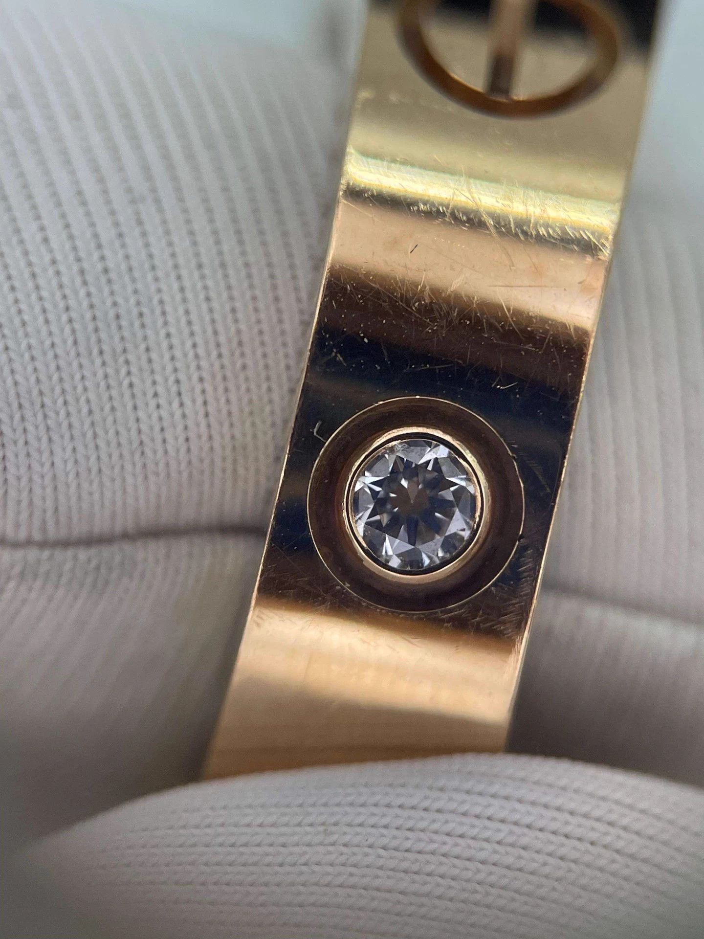 Cartier Cartier 19 Love Rose Gold 3 Diamond Ring Size 50 Size ONE SIZE - 2 Thumbnail